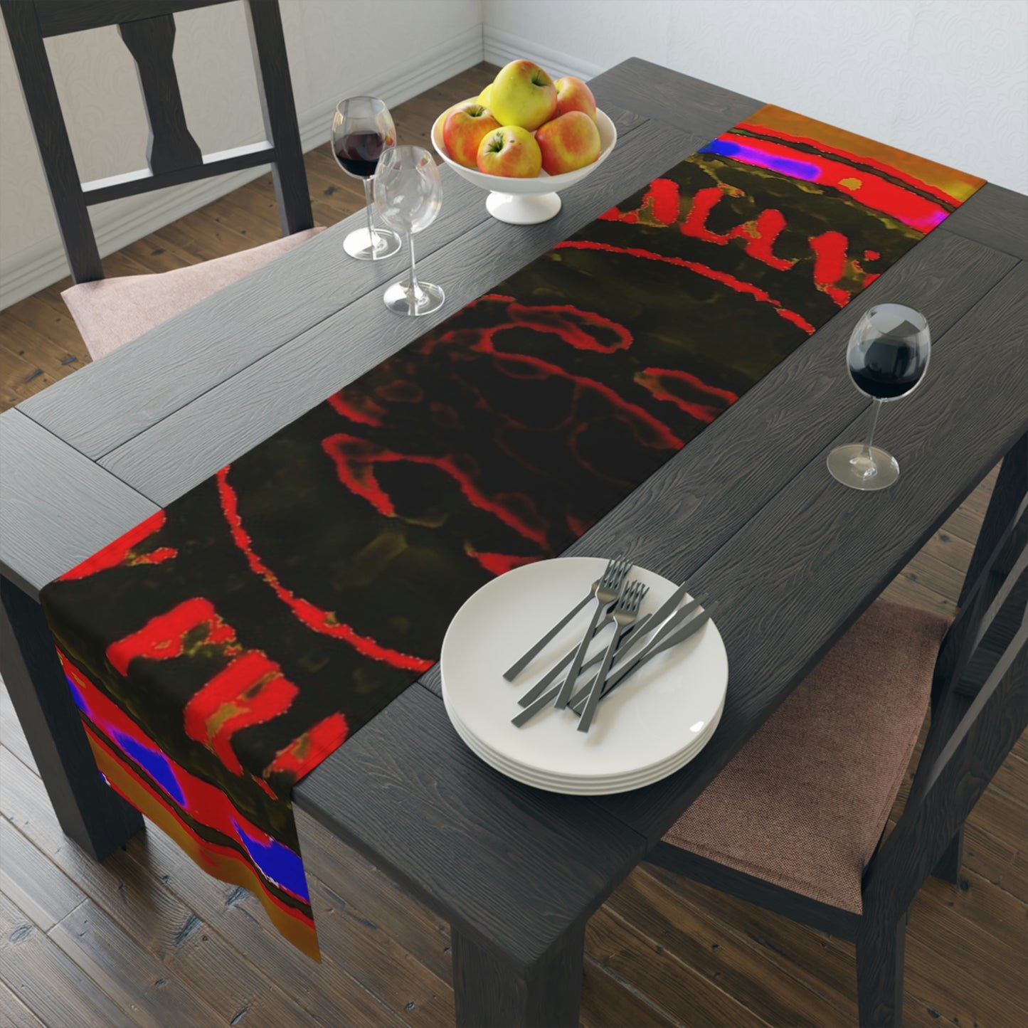 Table Runner (Cotton, Poly) ... "No.9 Fishermen's Grotto - Fishermen's Wharf, SF, California" ... Family Archives: 1970's ... Original Works ...