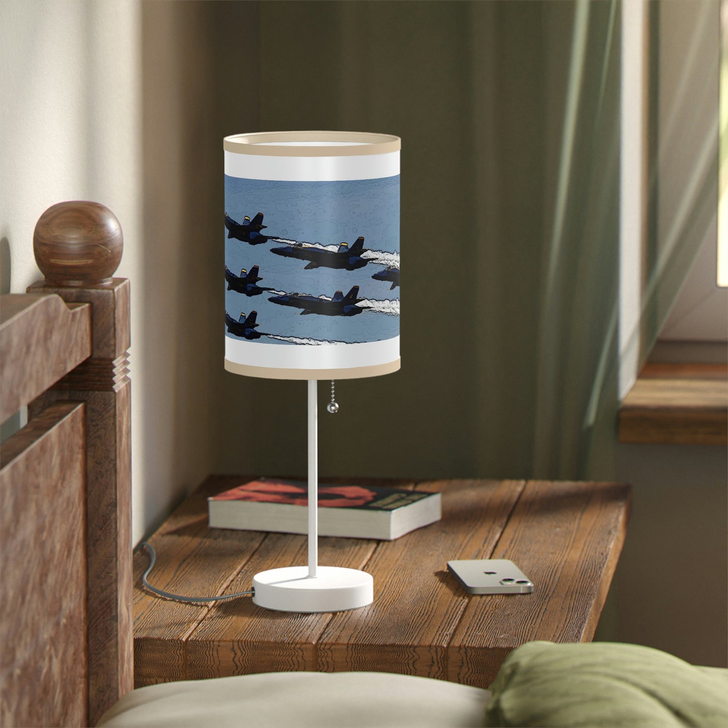 Lamp on a Stand, US|CA plug ... Seattle Seafair ..."Blue Angels Run Over Lake Washington" ... Circa Mid 1980's ... Dr FJ Holt ... Original Works ...