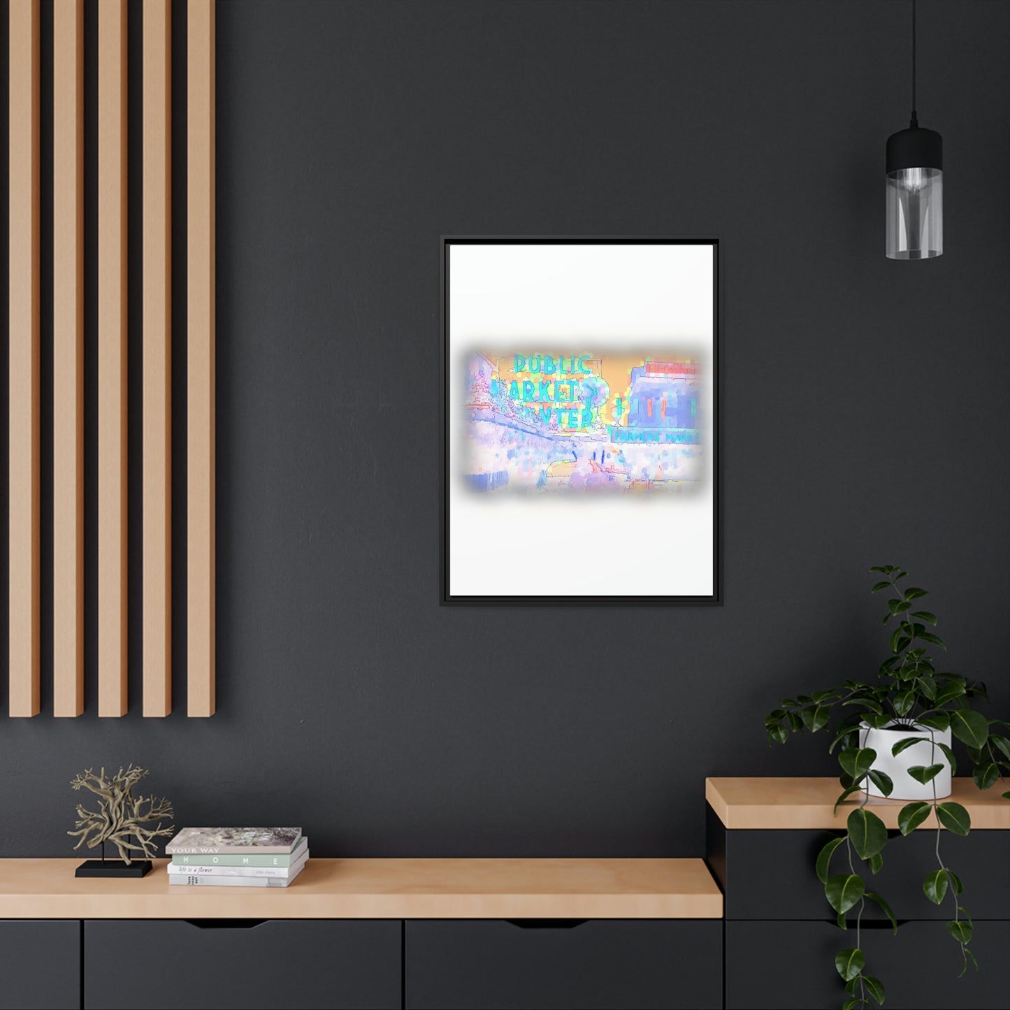 Matte Canvas, Black Frame ... PPM: Pike Place Market ... Original Work ... Winter 2022 ...