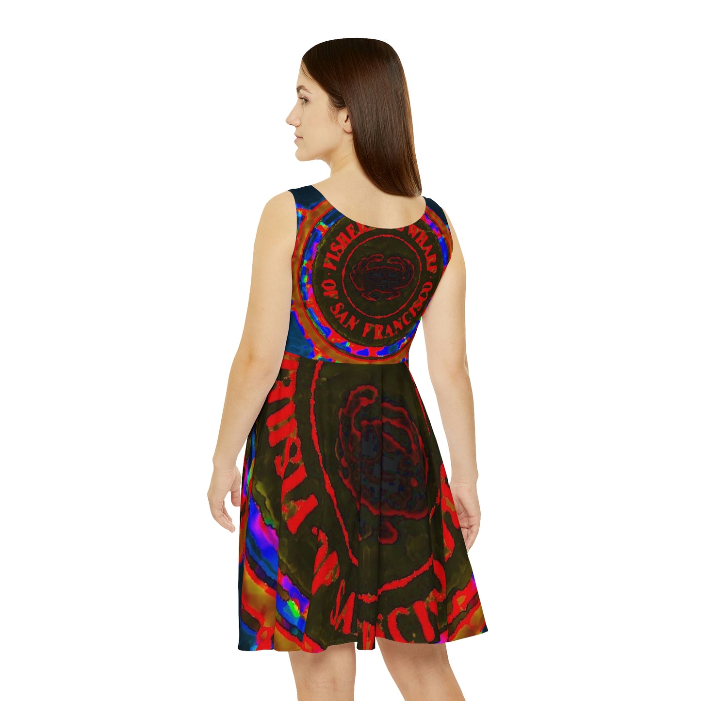 Women's Skater Dress ... "No.9 Fishermen's Grotto - Fishermen's Wharf, SF, California" ... Family Archives: 1970's ... Original Works ...