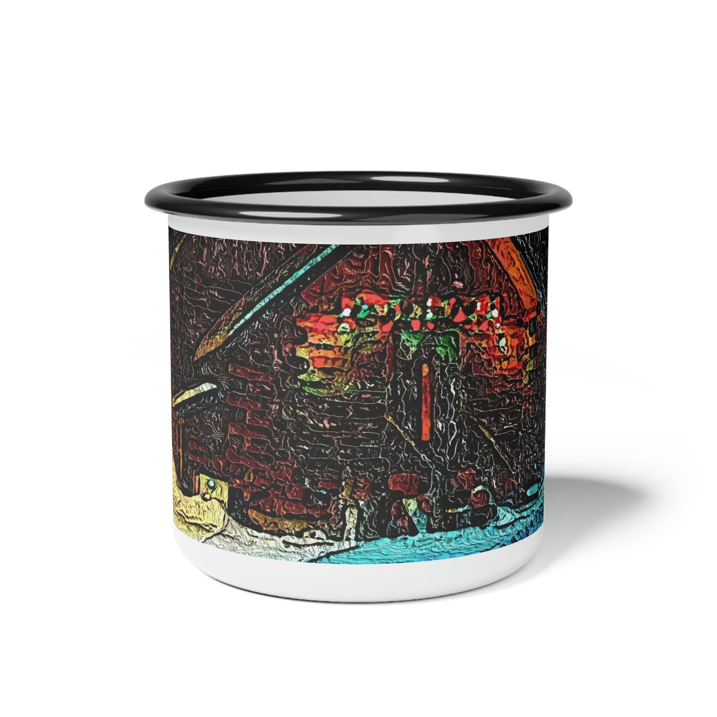 Enamel Camp Cup ... Impressionalism & Van Gogh ... "Original Photo-Art By Phot's Photo" ...