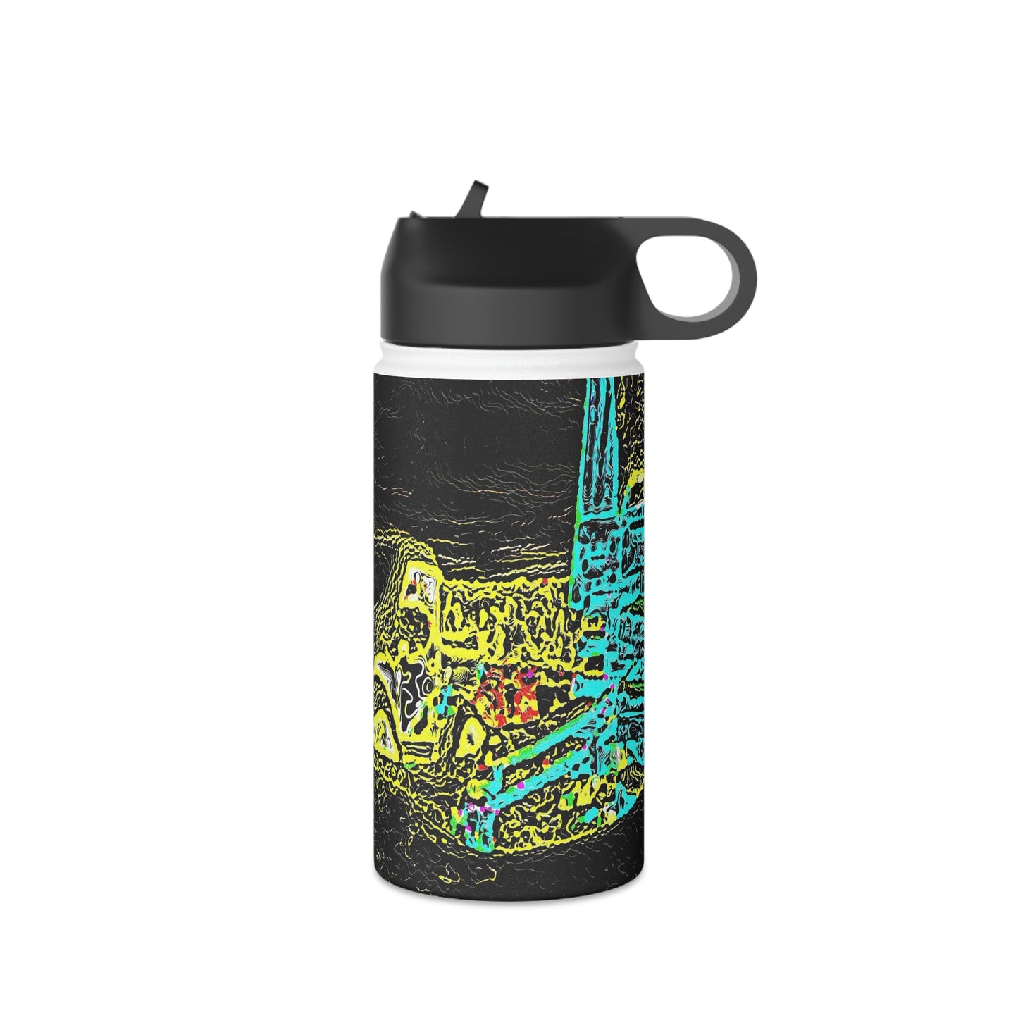 Stainless Steel Water Bottle, Standard Lid ... "Snow Vehicle In Snow Storm At-Rest" ... Circa 12Mar23 ... Central Idaho ... 18-Hours Rendering Time: Original Works ...
