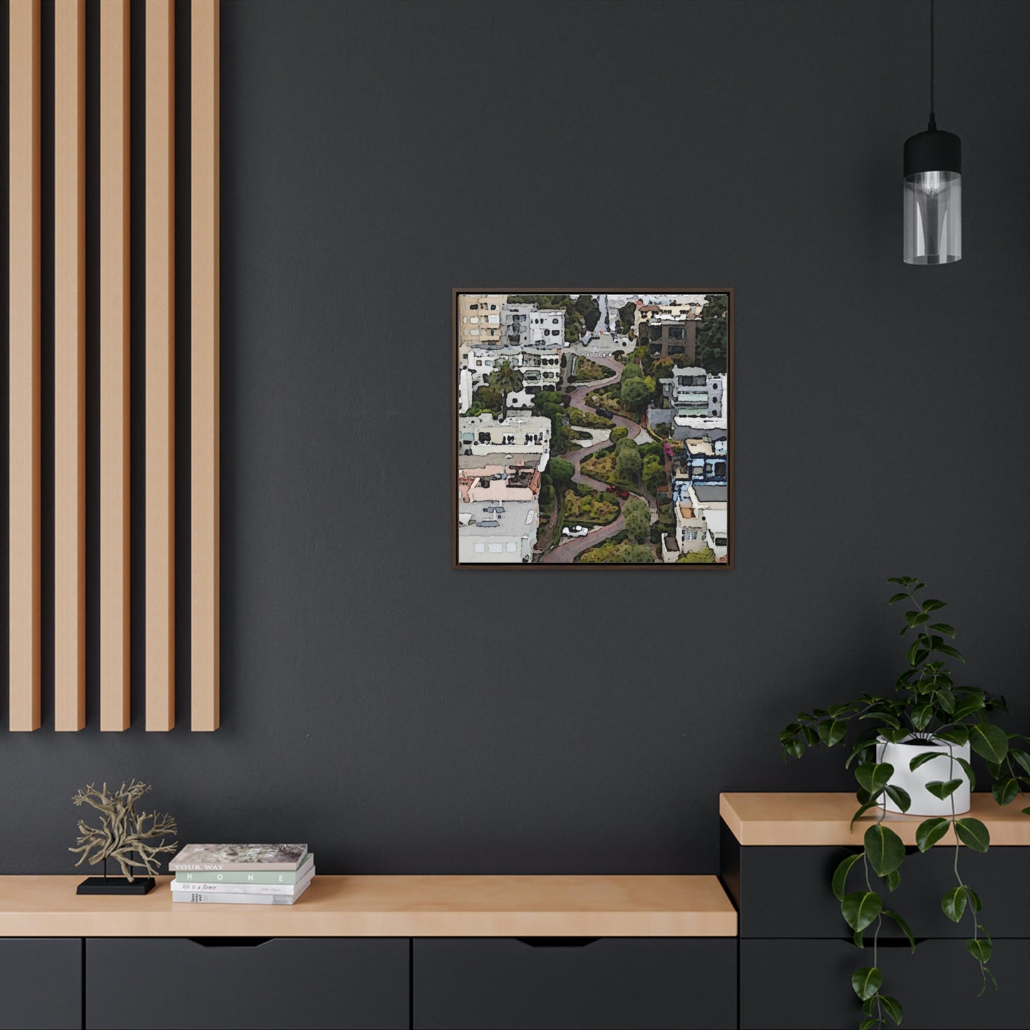 Gallery Canvas Wraps, Square Frame ... A Crazy Street ... 'Eight Winding Curve-Switchbacks' ... "Lombard Street, San Francisco, CA' ... Family Archives: 1970's ... Original Works ...