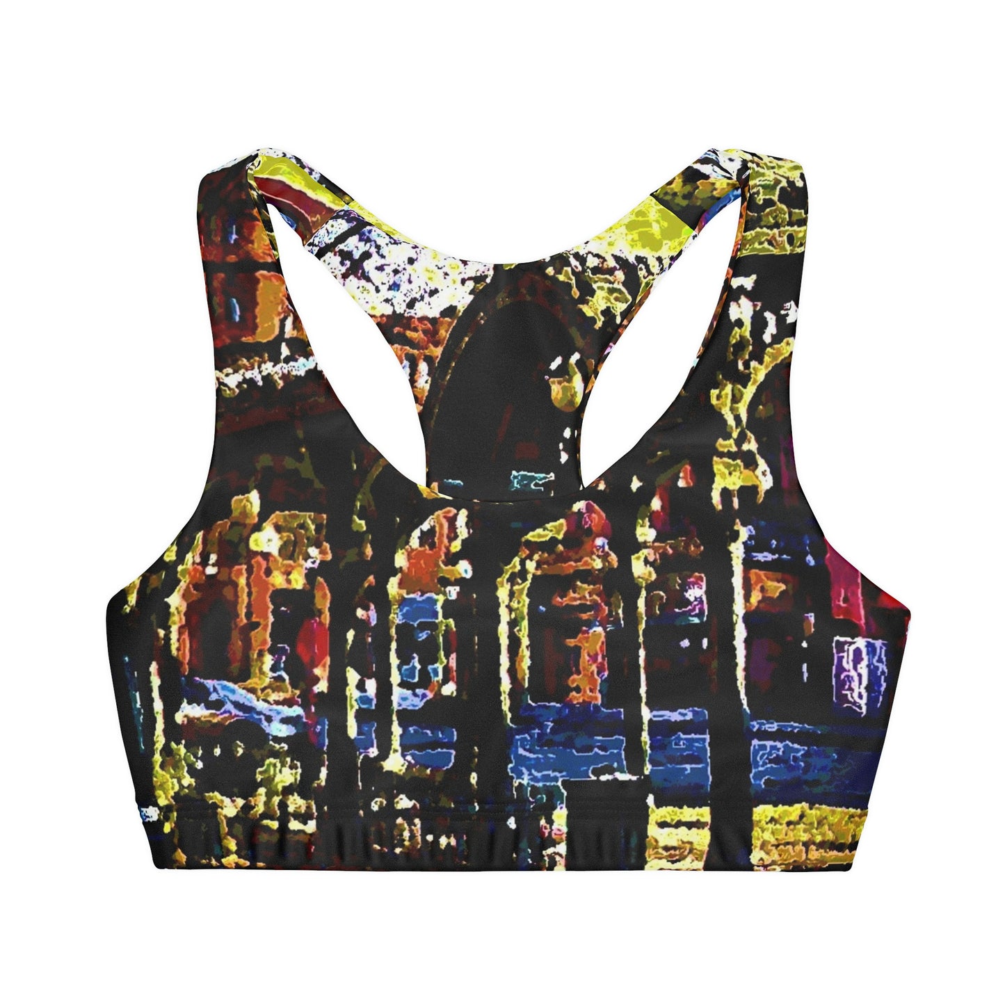 Girls' Double Lined Seamless Sports Bra ... A Very Fine Place To Meet ... To Catch The Bus ... 'To Find A Friend' .. Just-To-Hangout ... Dr FJHolt Base Photo ... Original Works ...