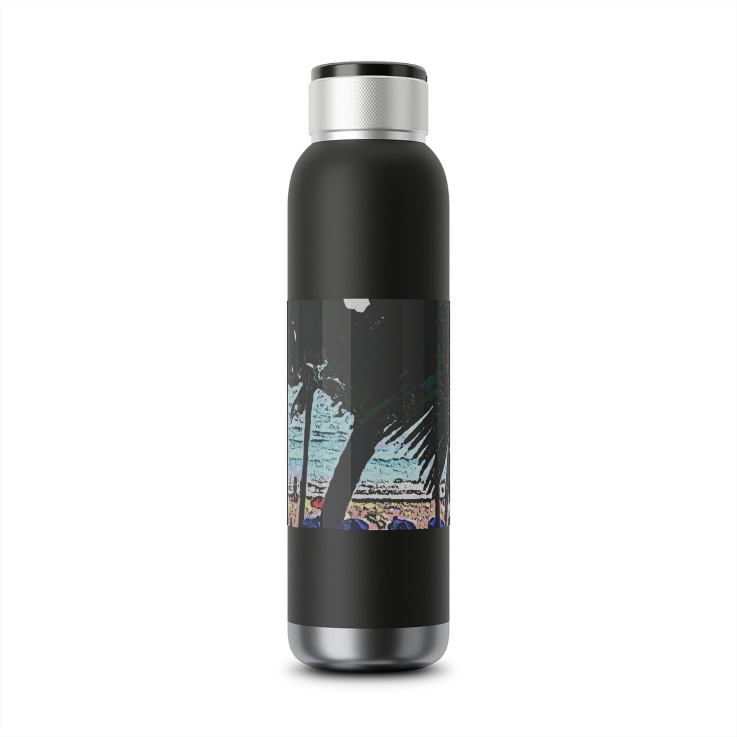 Soundwave Copper Vacuum Audio Bottle 22oz ... "A Beautiful Beach Amongst The Palms" ... The Outrigger Waikiki, Honolulu, Oahu ... Original Works ...
