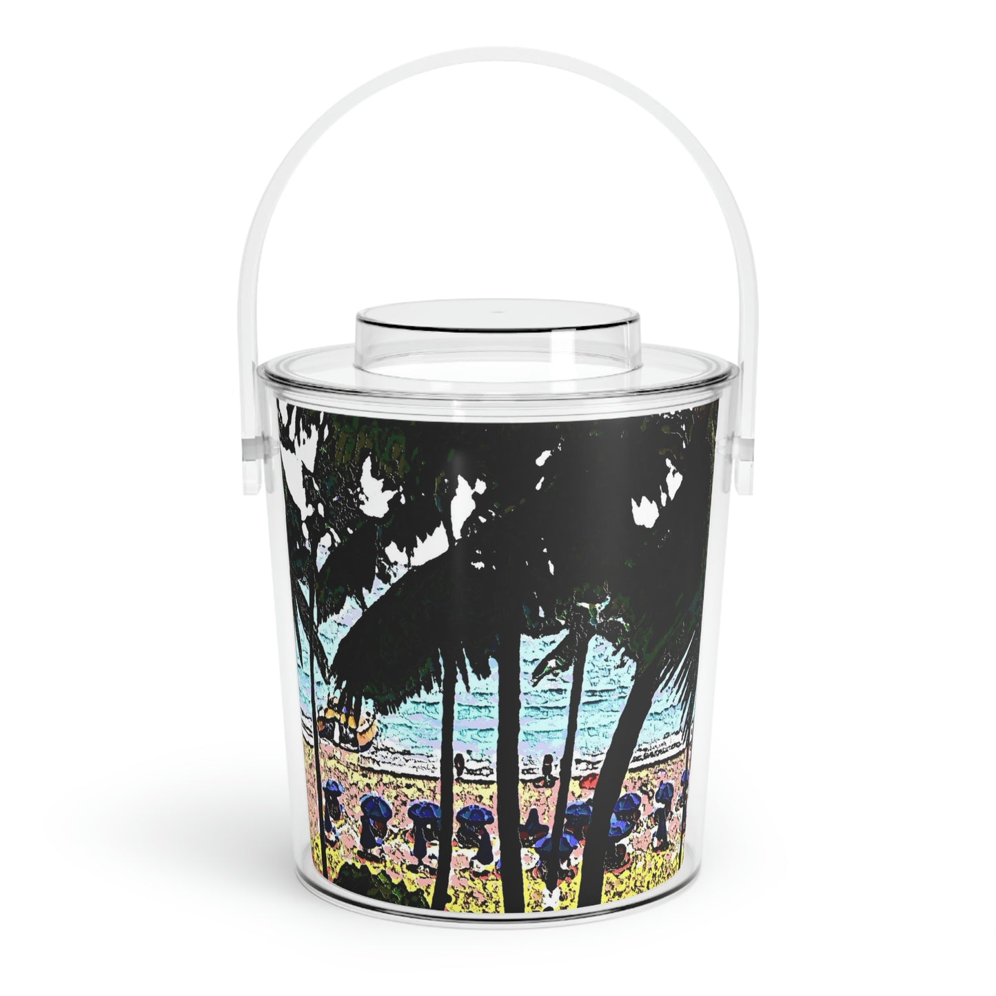 Ice Bucket with Tongs ... "A Beautiful Beach Amongst The Palms" ... The Outrigger Waikiki, Honolulu, Oahu ... Original Works ...