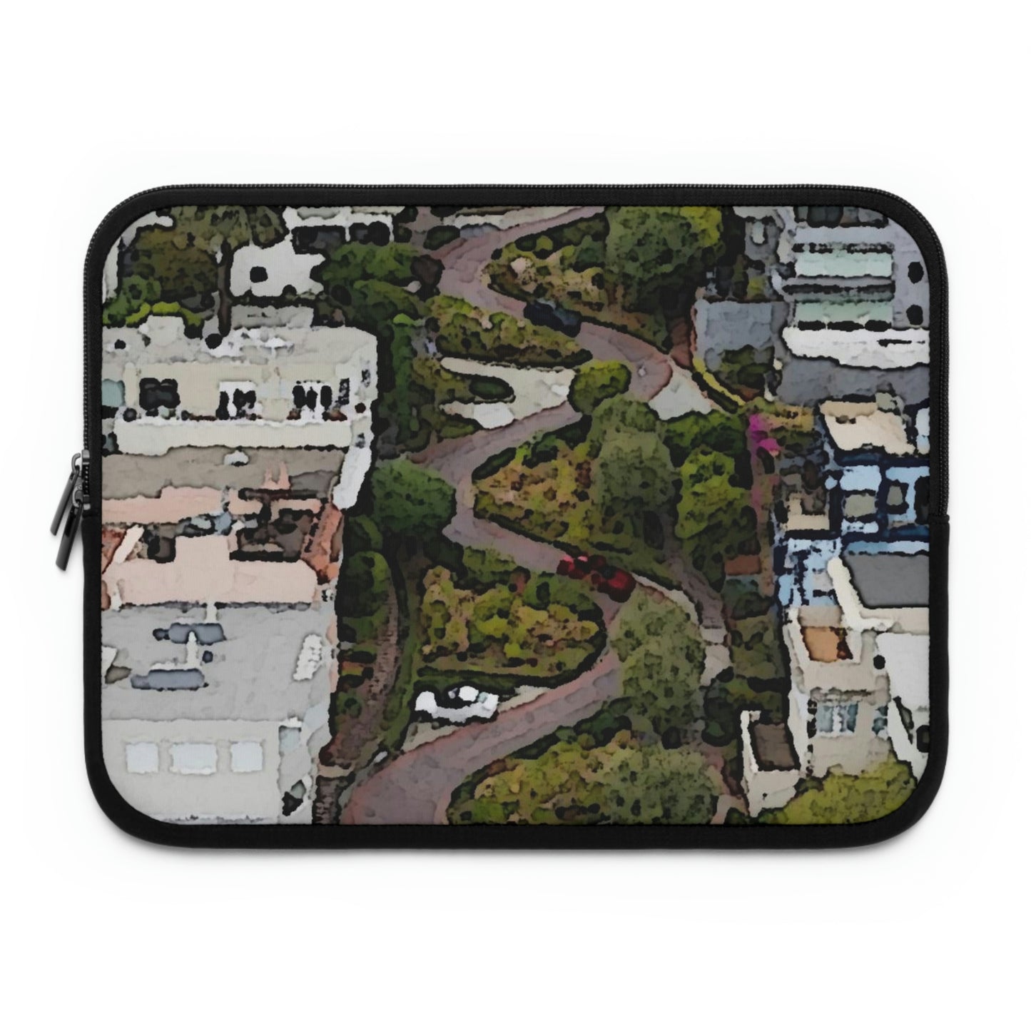 Laptop Sleeve ... A Crazy Street ... 'Eight Winding Curve-Switchbacks' ... "Lombard Street, San Francisco, CA' ... Family Archives: 1970's ... Original Works ...