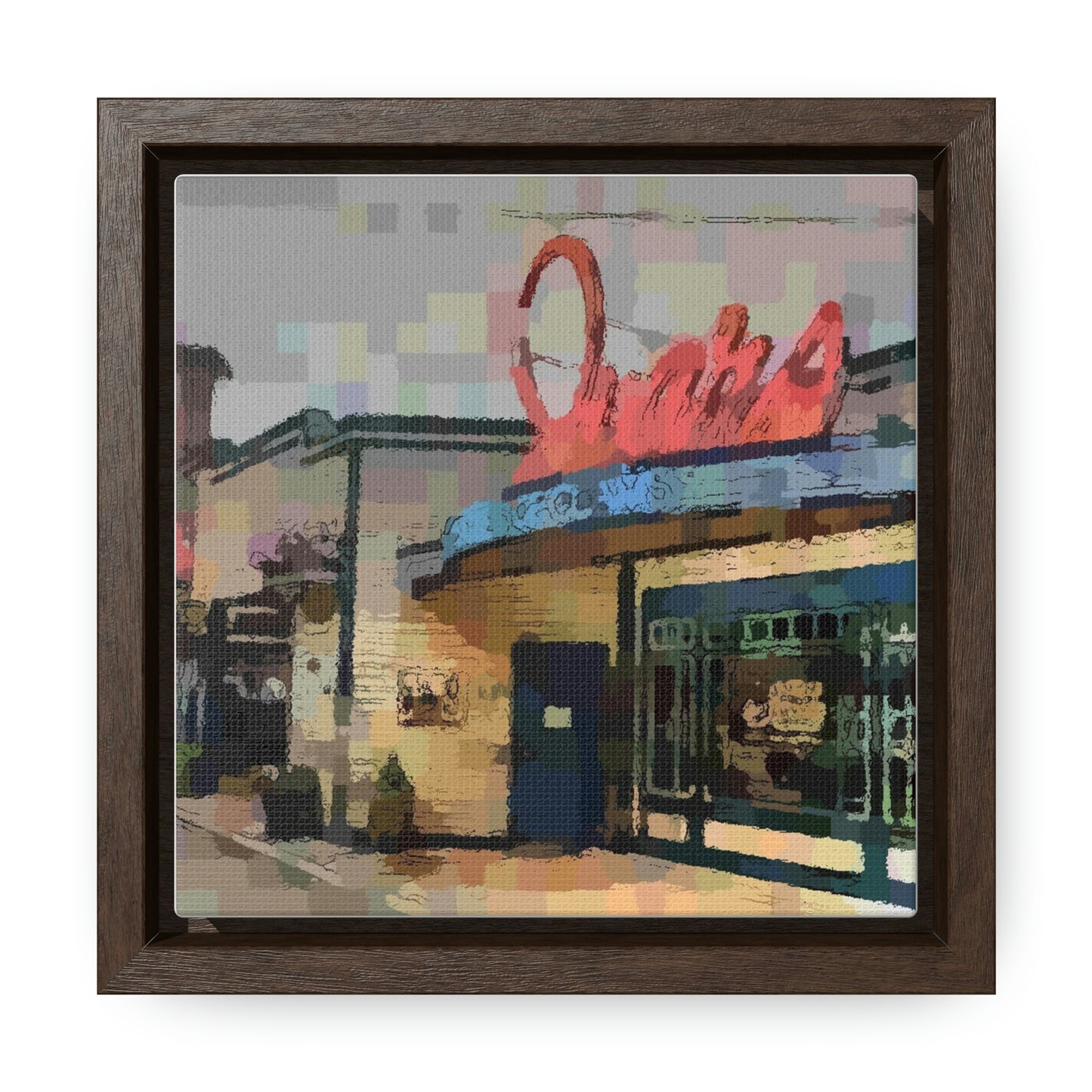 Gallery Canvas Wraps, Square Frame ...  In-A-Hurry & Stressed? ... Remember: Keep "Clam" ... Clam_Happy ...  'Ivars: Seattle Waterfront' ... Personal Archives ... Original Works ...