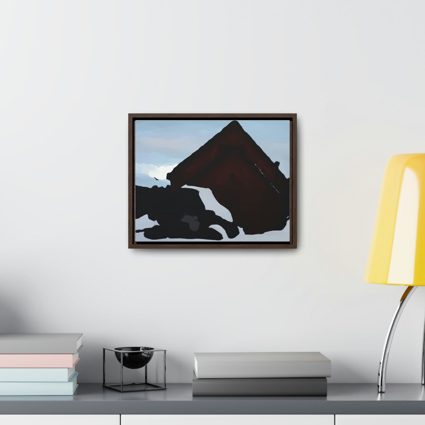 Gallery Canvas Wraps, Horizontal Frame ... After An Intense Snow Storm ... 'Digging Out' ... A Vehicle & Cabin "In The Mountains" ... March 2023 ... Original Works ...