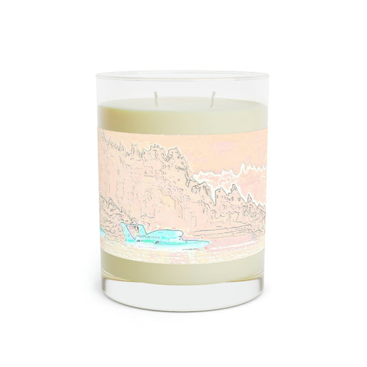Scented Candle - Full Glass, 11oz ... Seattle Columbia Cup On Lake Washington ... "Dave Wilcox Heads For The Win" ... Associate Gift-Photo ... Original Works ...