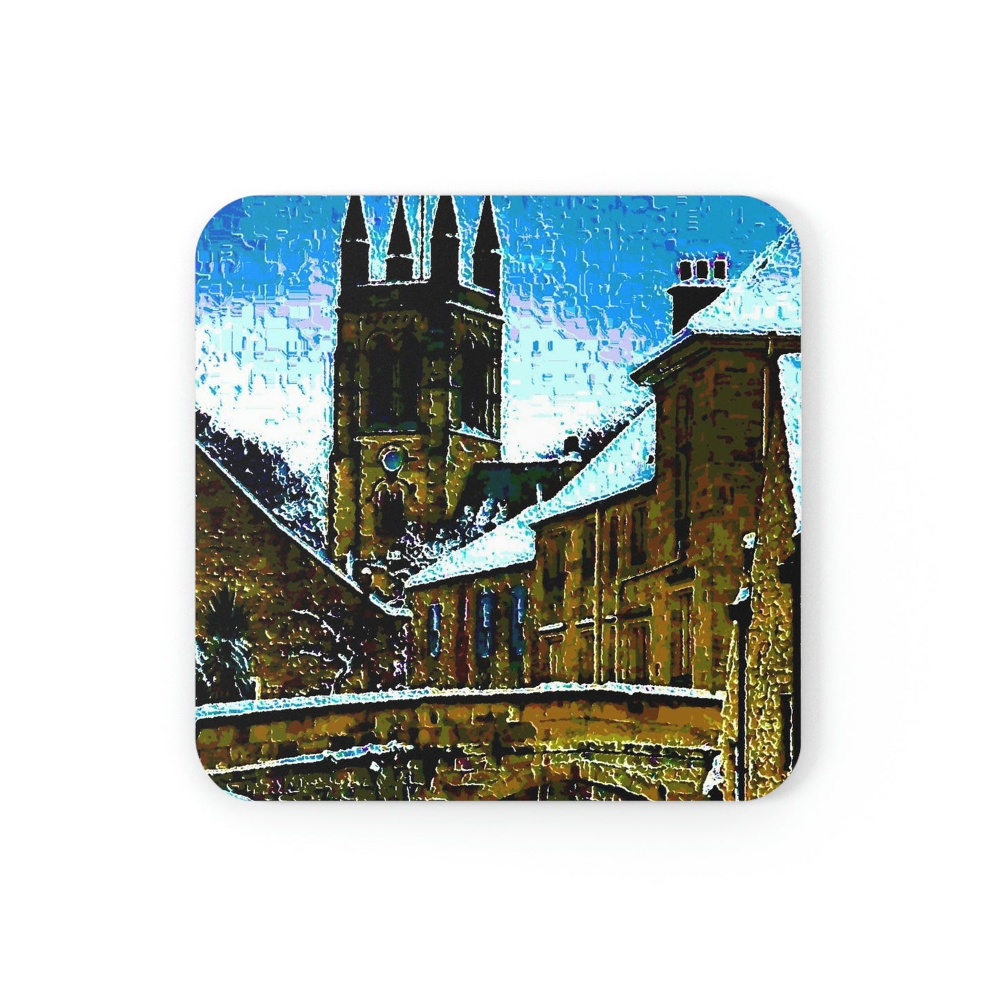 Cork Back Coaster ... Walikng The Streets & Alleys ... 'Strolling The Canals ... '  ... Original Works  ...