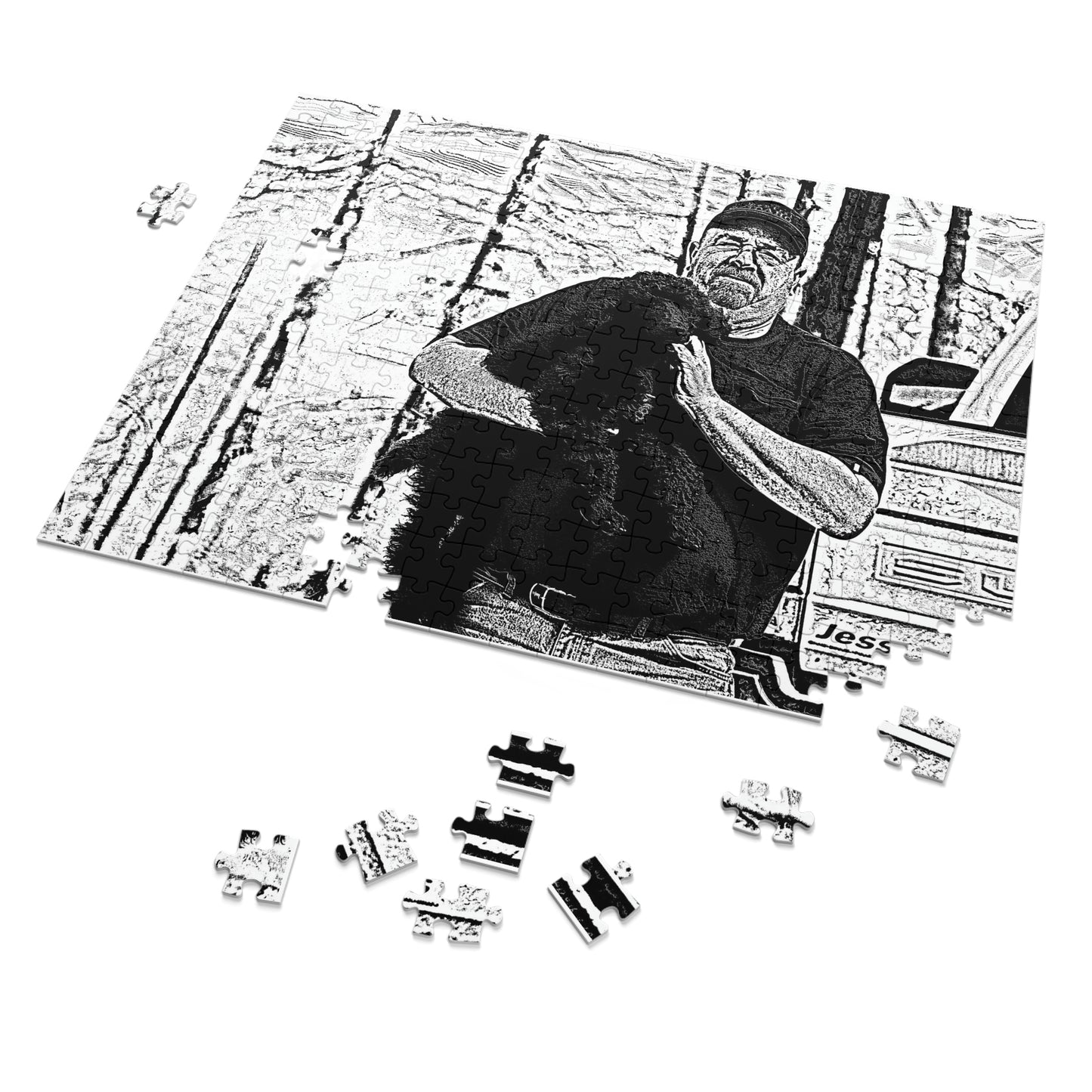 Jigsaw Puzzle (30, 110, 252, 500,1000-Piece) ... Pops & Me ... June 2022 ... California Point Lookout ... The Freeway To MacKay Bar ... Central Idaho Original Works ..
