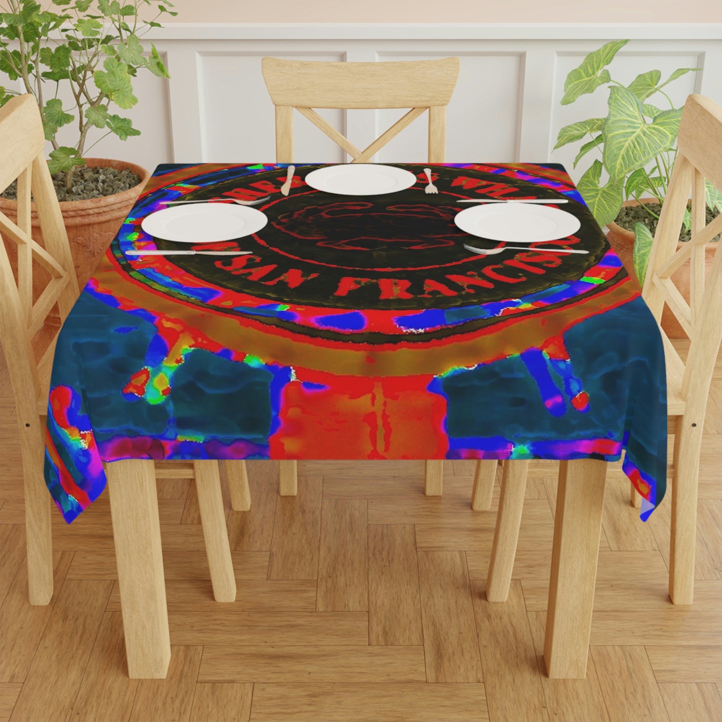 Tablecloth ... "No.9 Fishermen's Grotto - Fishermen's Wharf, SF, California" ... Family Archives: 1970's ... Original Works ...