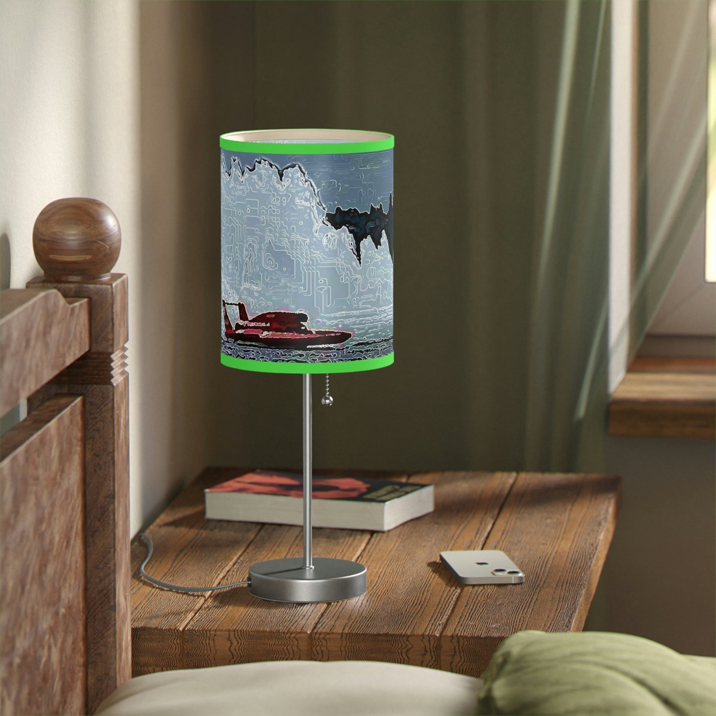 Lamp on a Stand, US|CA plug ... Seattle Columbia Cup On Lake Washington ... "Dave Wilcox Heads For The Win" ... Associate Gift-Photo ... Original Works ...