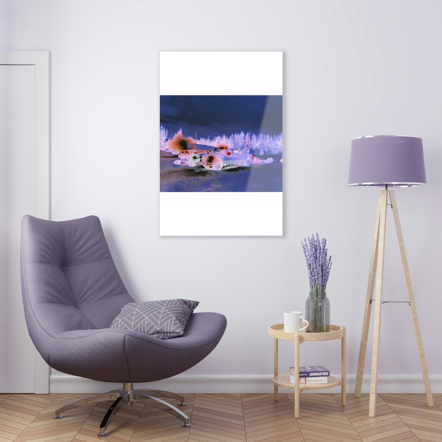 Acrylic Prints ... "Two Vehicles Converge On A Very Early, Cold, Snowy Morning ... Downtown Dixie, Idaho" ... Circa 4Jan23 ... Original Works ...