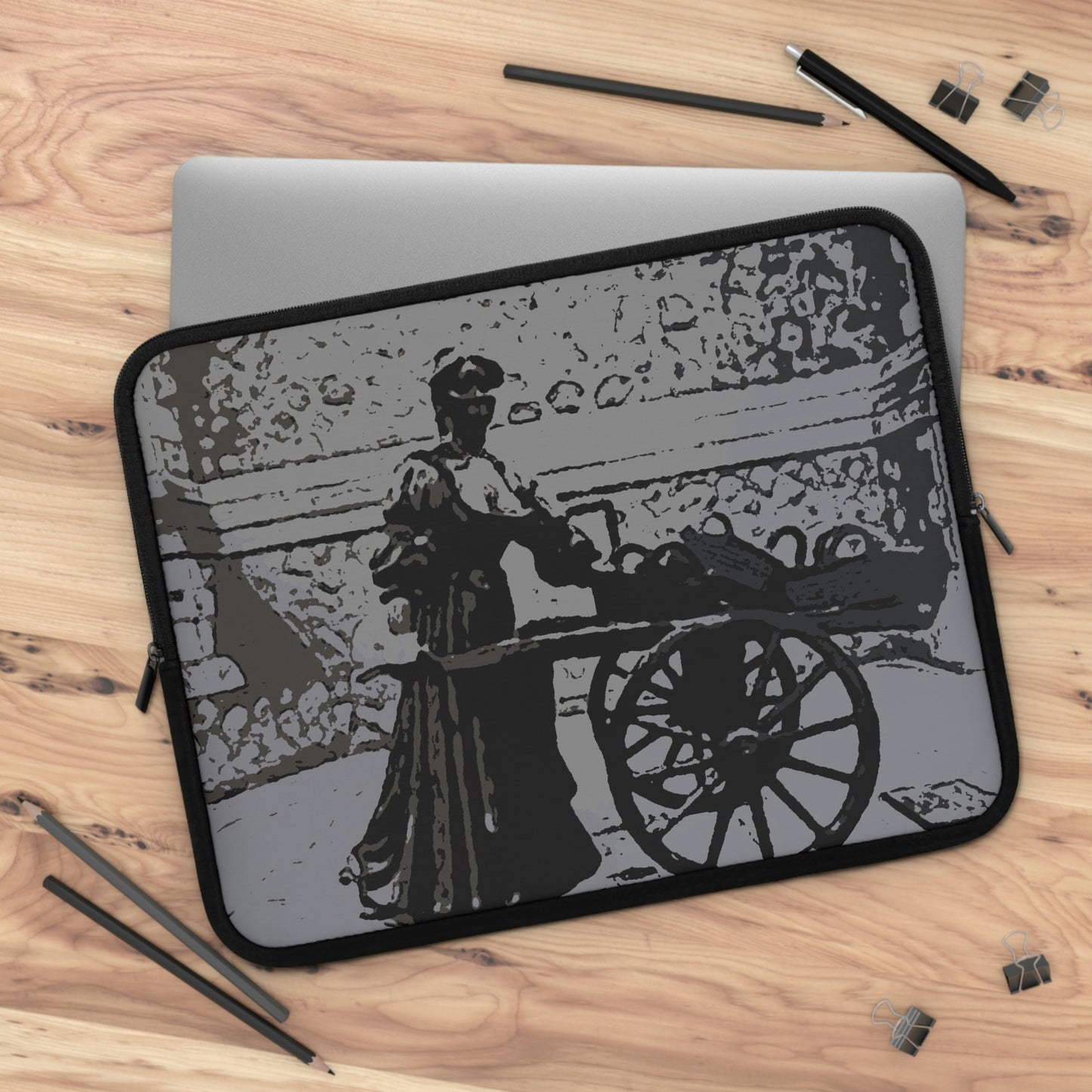 Laptop Sleeve ... Dublin's "Molly Malone Along Grafton Street" ... Cryin' Cockels & Muscles Alive-Alive-Oh ... Circa 2003 ... Original Works ...