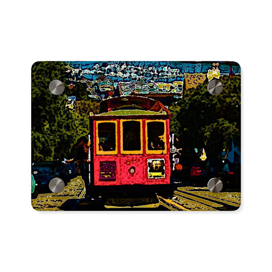Acrylic Wall Art Panels ... San Francisco ... 'A Rice-A-Roni-A-San Francisco Treat' ... "A Cable Car Classic" ... Family Archives: 1973 ... Original Works ...