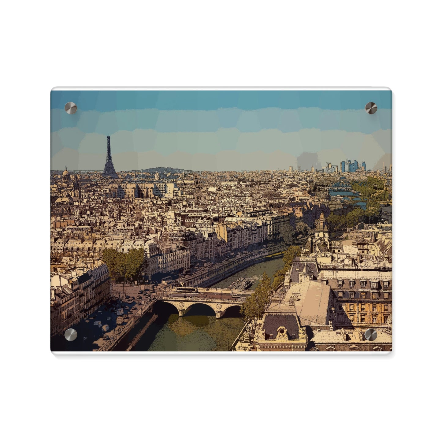 Acrylic Wall Art Panels ... Au Paris ... "Along The River Seine" ... Barbara Joan Bonnel-Holt: 1972 ... Original Works ...