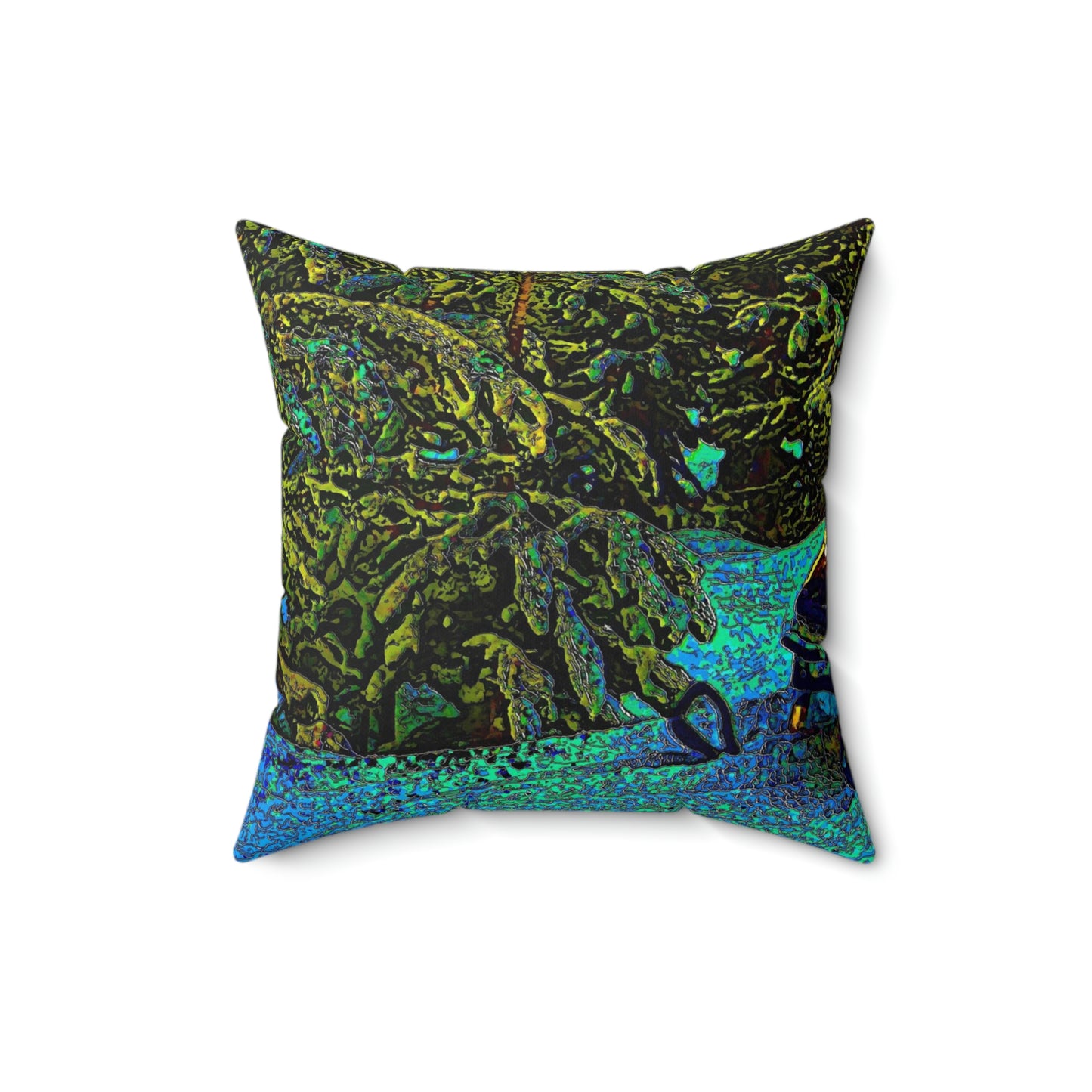Spun Polyester Square Pillow ... Yep ... "Another Day ... Riding Through The Wilderness ... " ... February 2023 ... Original Works ...