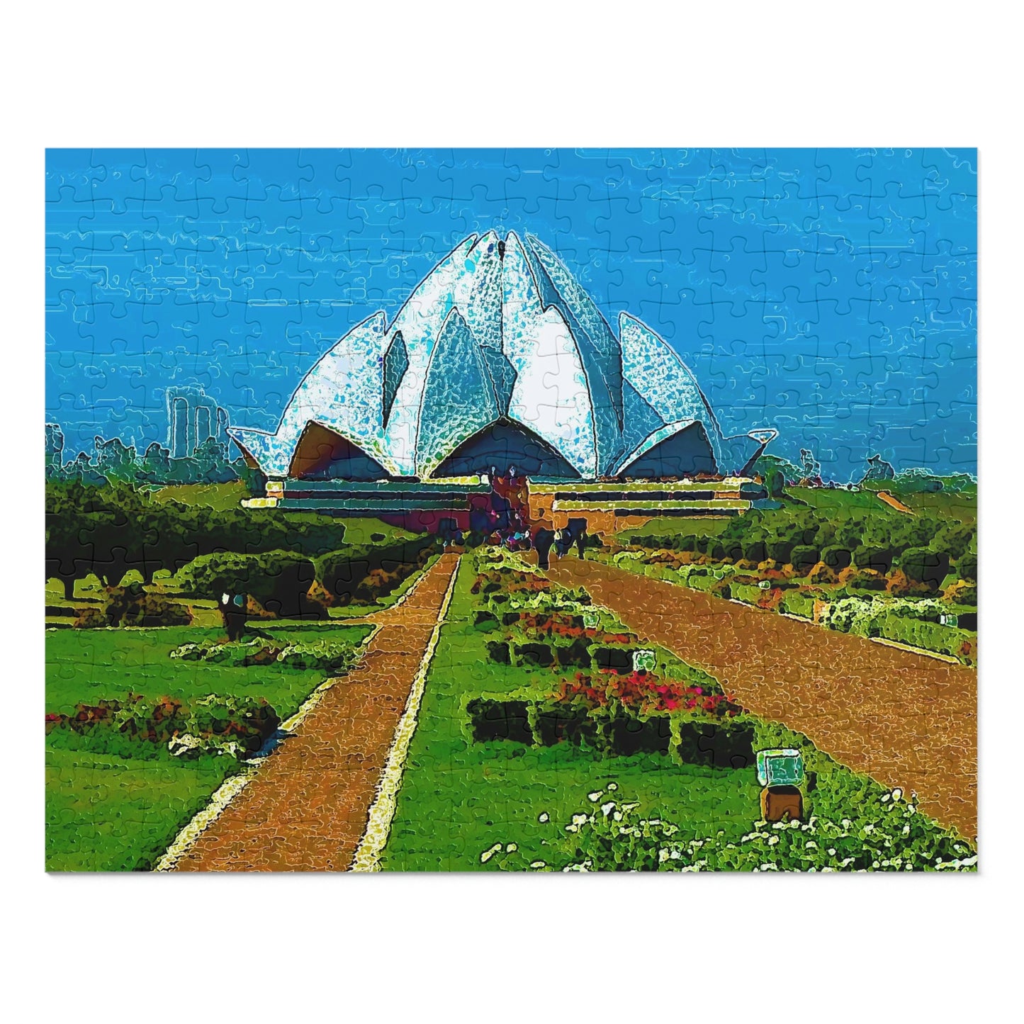 Jigsaw Puzzle (30, 110, 252, 500,1000-Piece) ... 'Bahai'i House-Of-Worship' ... "Lotus Temple: Delhi, India, 2008" ... Original Works ...