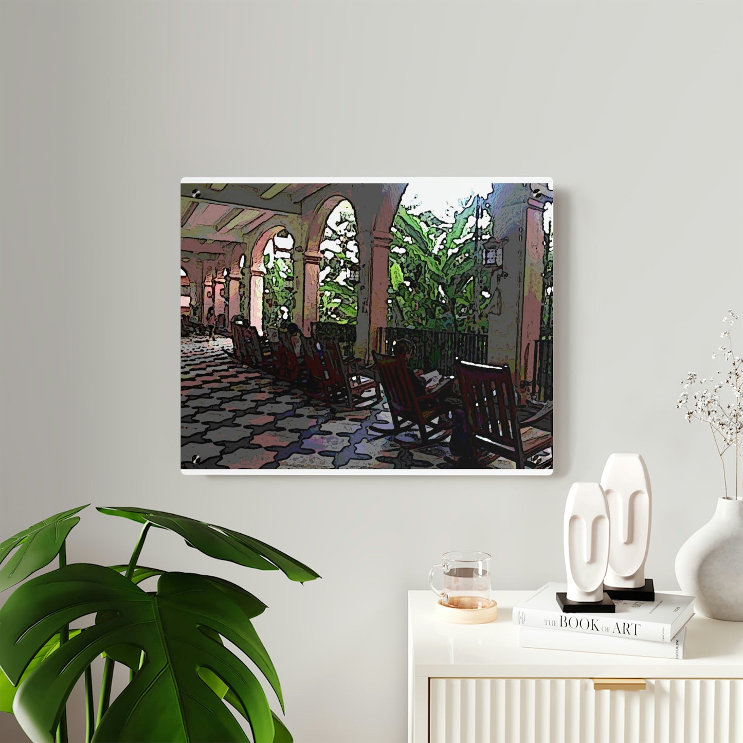 Acrylic Wall Art Panels ...  Lanai & Rocking Chairs At: 'The Pink Palace' ... The Royal Hawai'ian ... Honolulu, HI ... '27Oct2014' ... Original Works ...