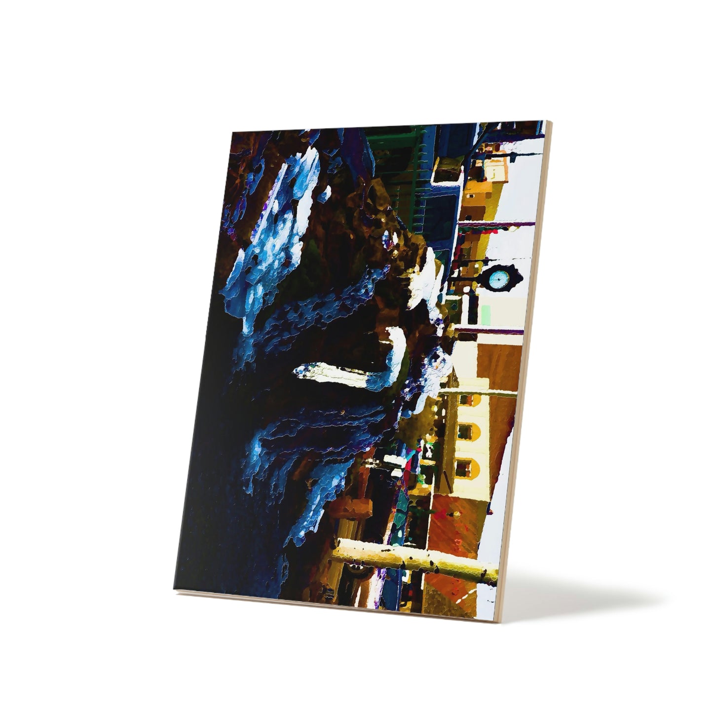 Ceramic Photo Tile ...  "Ice & Water Sculpted" ... Downtown Grangeville, Idaho ... Adjacent To Irwin Pharmacy ... 5Jan23 ... Original Works ...