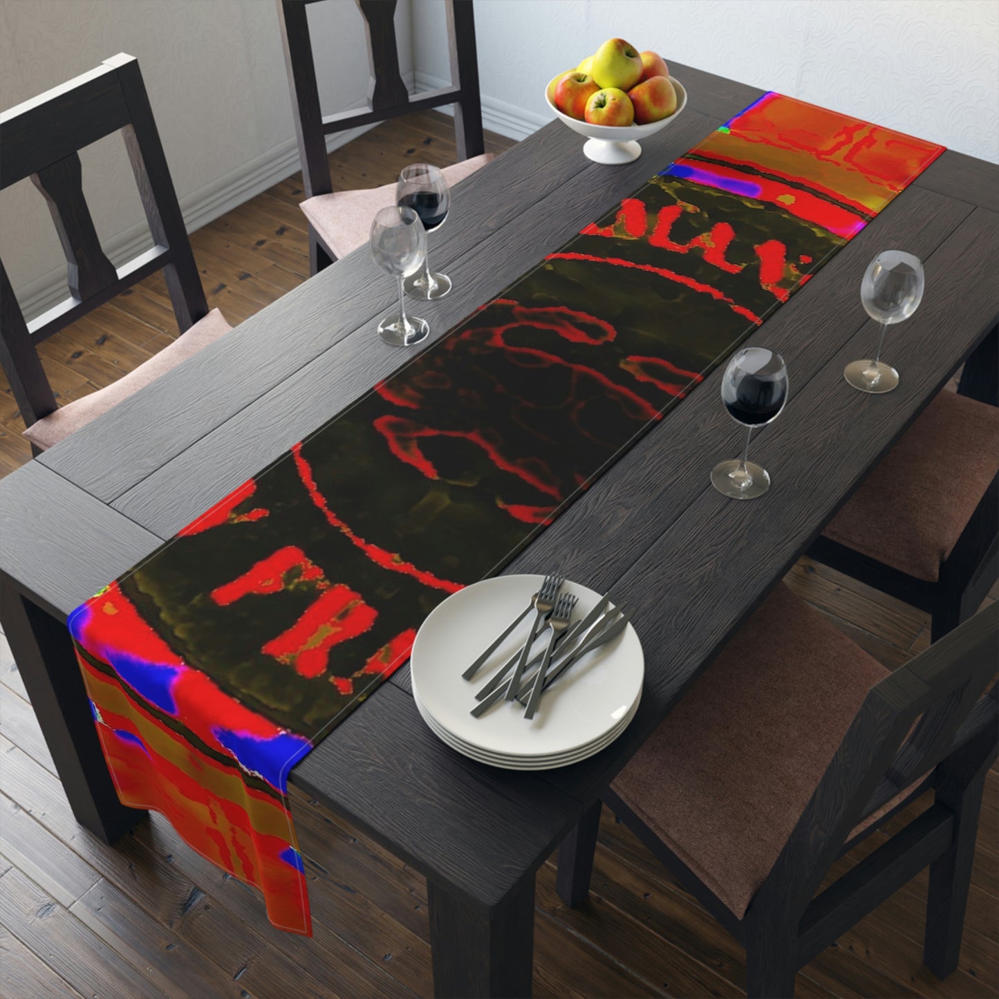 Table Runner (Cotton, Poly) ... "No.9 Fishermen's Grotto - Fishermen's Wharf, SF, California" ... Family Archives: 1970's ... Original Works ...