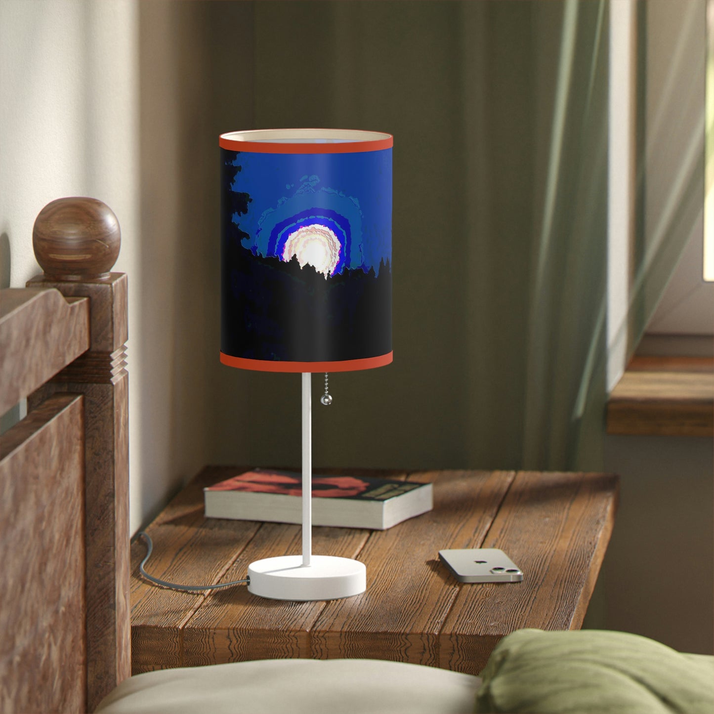 Lamp on a Stand, US|CA plug ... "The Road Home" ...' Over The River & Through The Woods To? ...' ... Moonscape Near Elk City, Idaho ... Original Works ... 5Jan23 ...