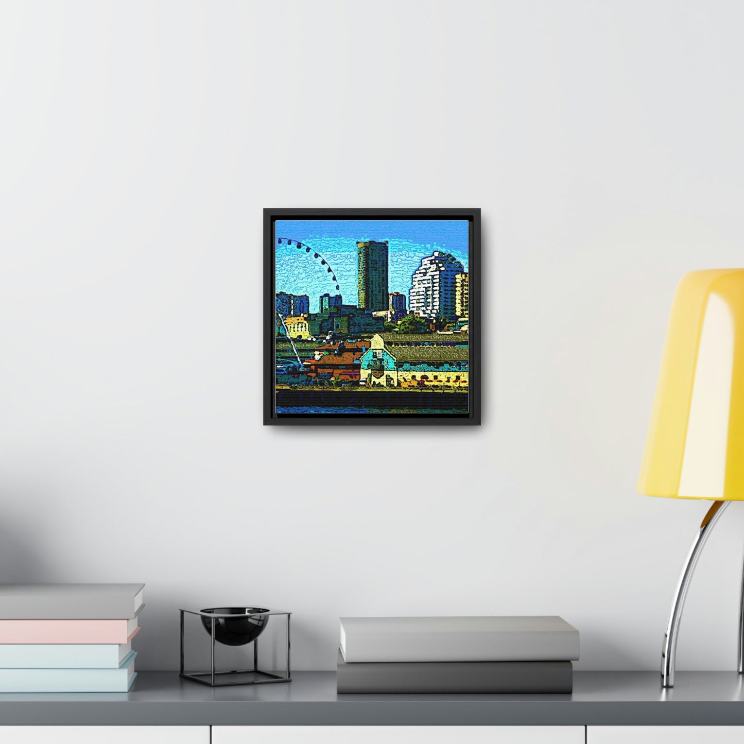 Gallery Canvas Wraps, Square Frame ... That Classic Wheel ... 'Seattle's Wheel' ... & An Old Classic Waterside Vendors ...  'Family Archives' ... Original Works ...