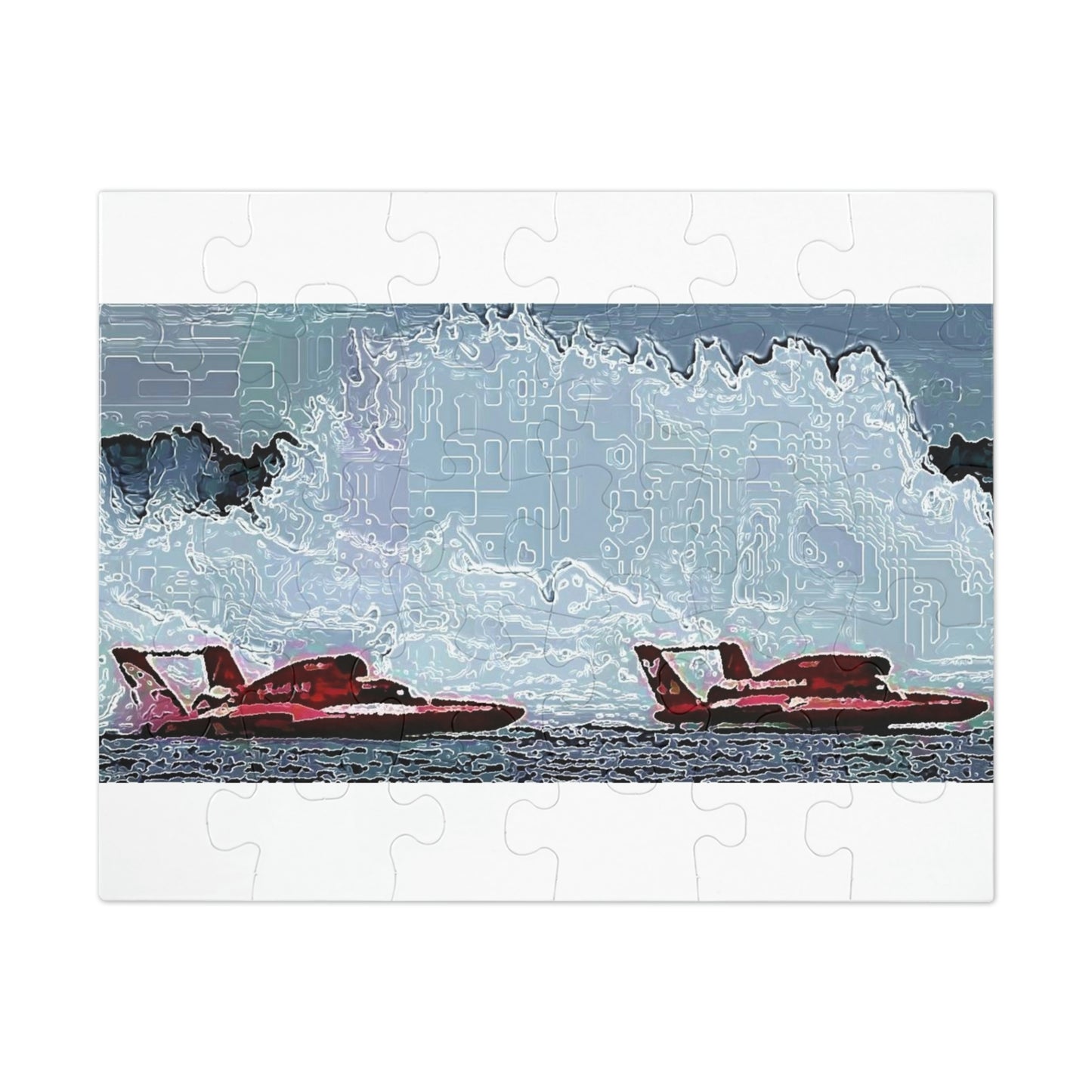Jigsaw Puzzle (30, 110, 252, 500,1000-Piece) ... Seattle Columbia Cup On Lake Washington ... "Dave Wilcox Heads For The Win" ... Associate Gift-Photo ... Original Works ...