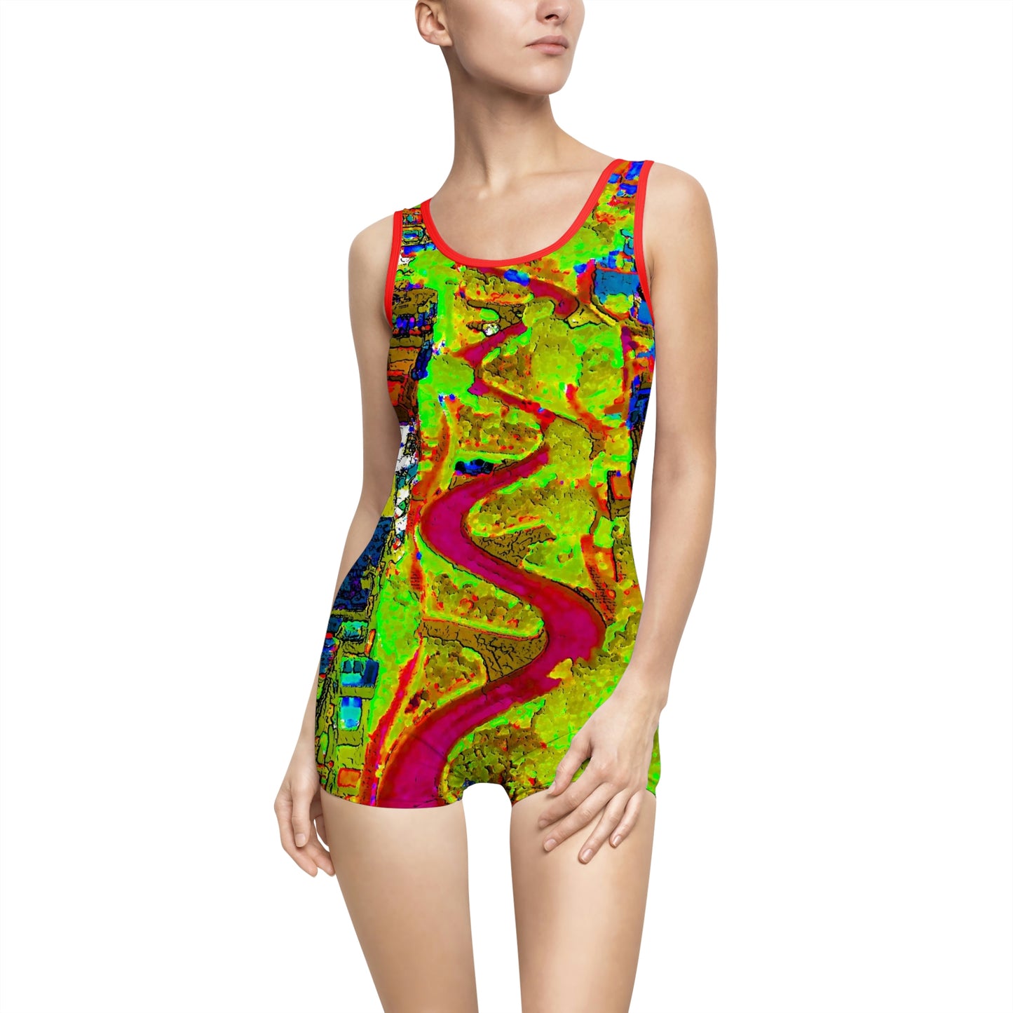 Women's Vintage Swimsuit ... A Crazy Street ... 'Eight Winding Curve-Switchbacks' ... "Lombard Street, San Francisco, CA' ... Family Archives: 1970's ... Original Works ...