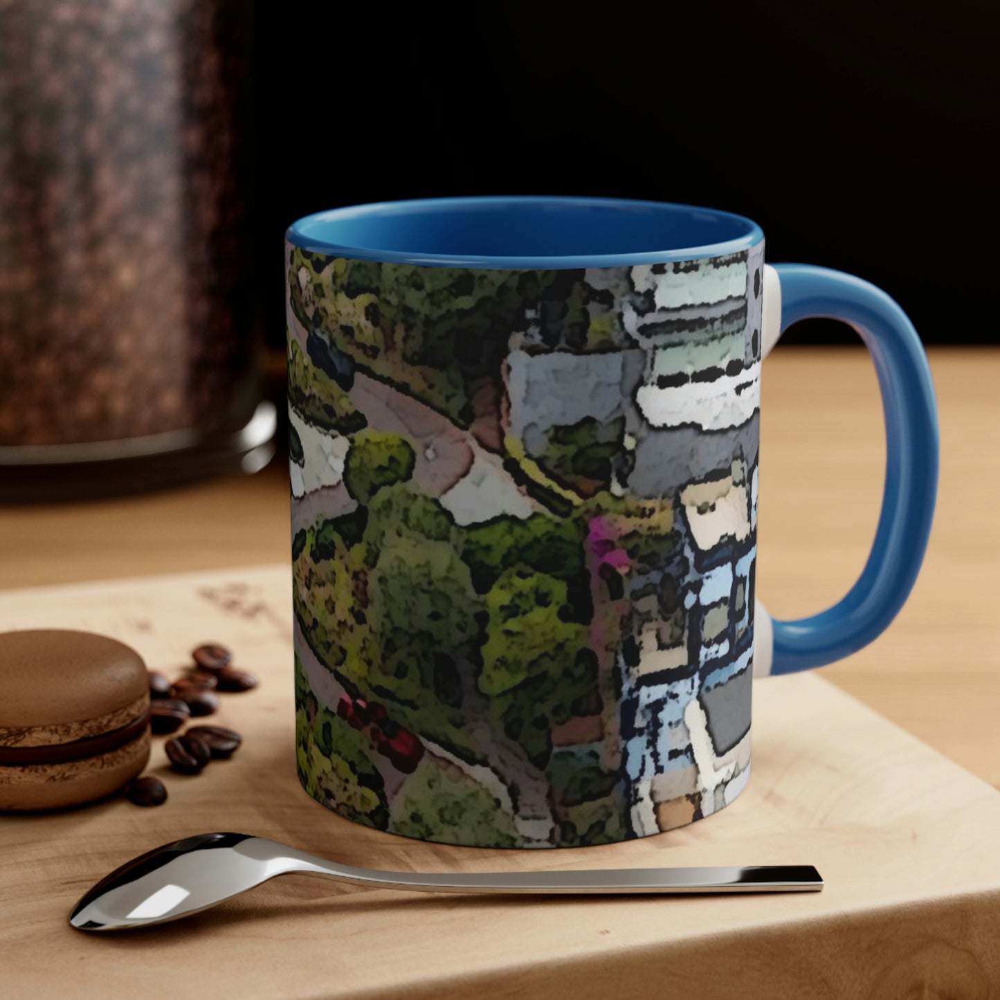 Accent Coffee Mug, 11oz ... A Crazy Street ... 'Eight Winding Curve-Switchbacks' ... "Lombard Street, San Francisco, CA' ... Family Archives: 1970's ... Original Works ...