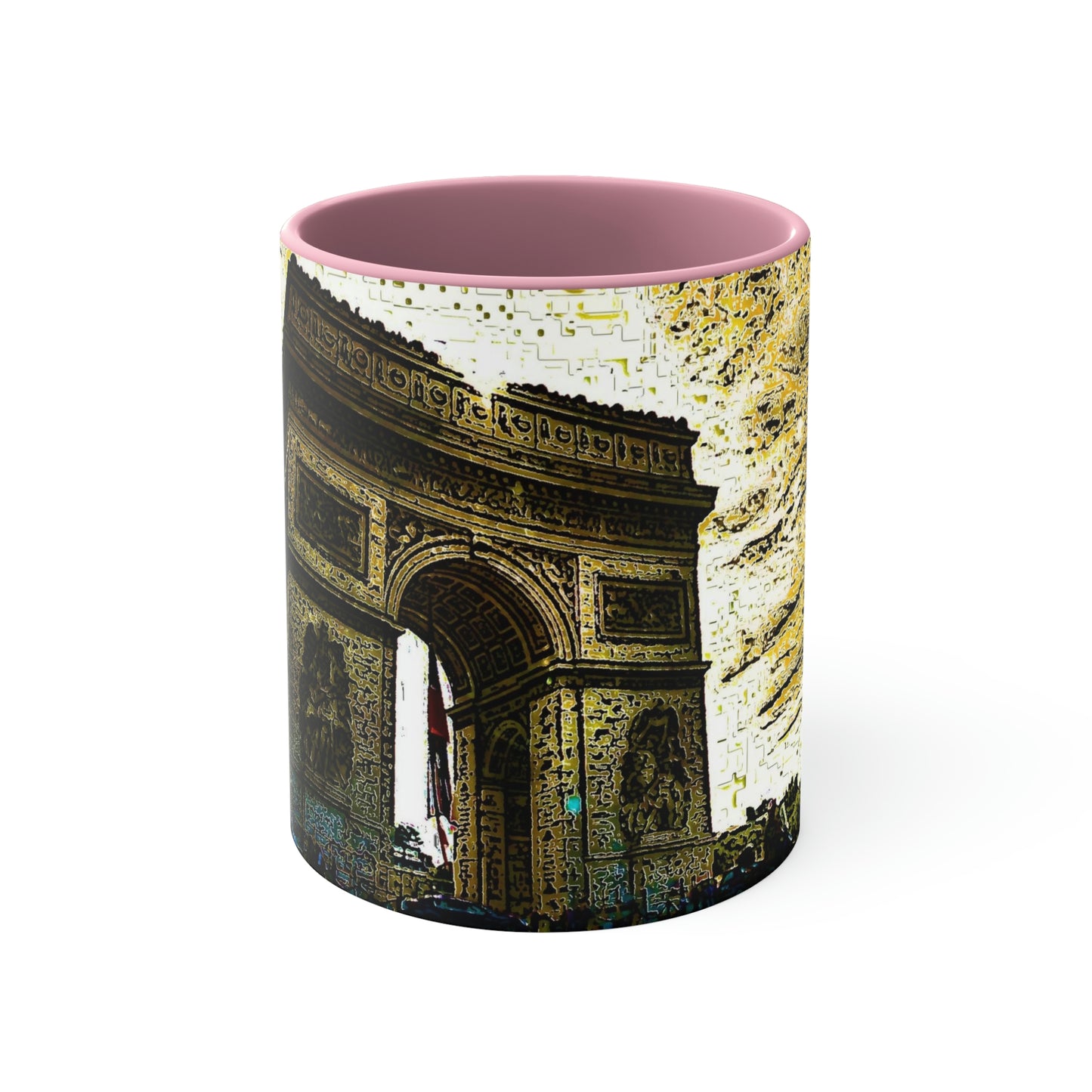 Accent Coffee Mug, 11oz ...  L'Arc de Triomphe ... 'Barbara Joan Bonnell-Holt Photo' ... Circa 1972 ... Oringinal Works ...
