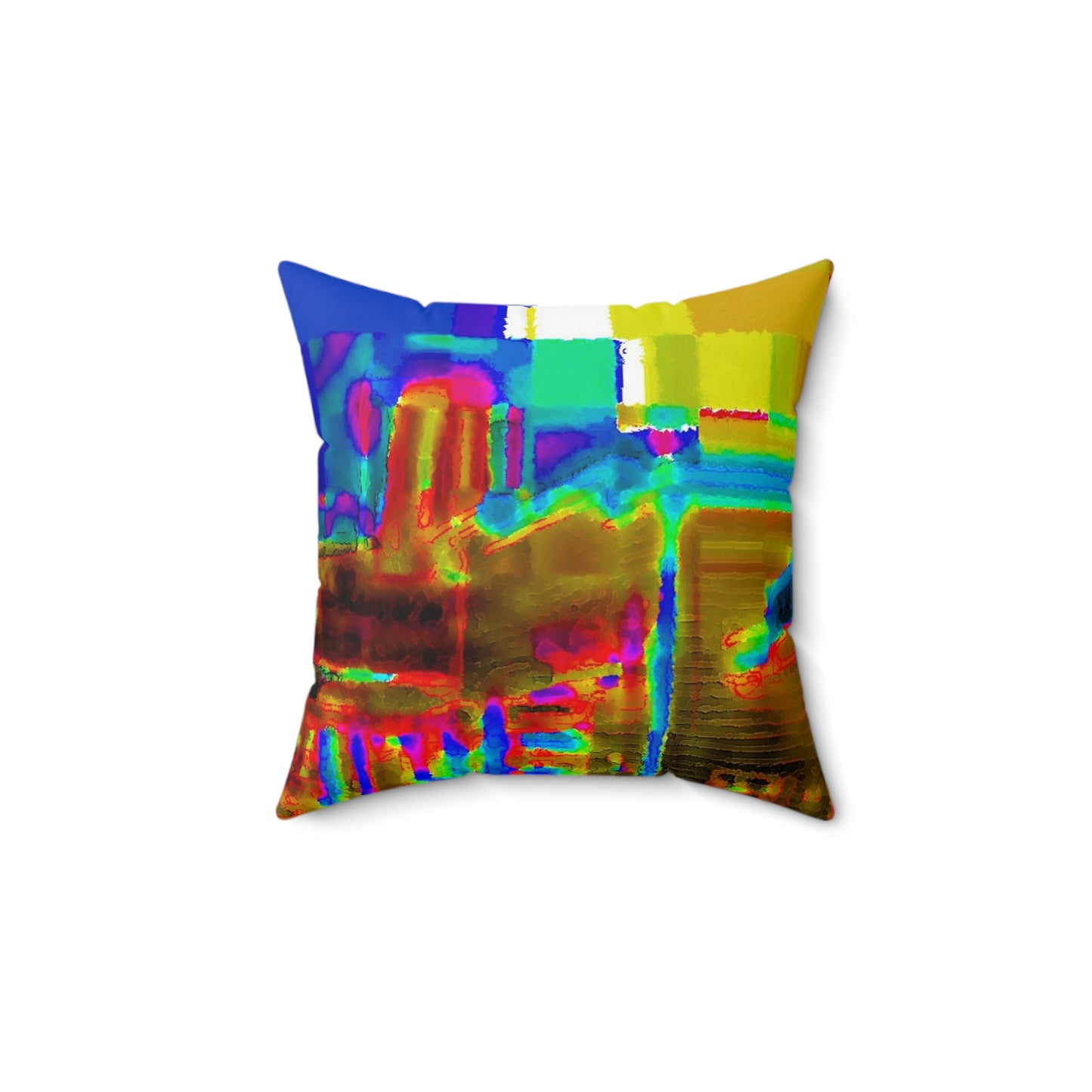 Spun Polyester Square Pillow ... In-A-Hurry & Stressed? ... Remember: Keep "Clam" ... Clam_Happy ...  'Ivars: Seattle Waterfront' ... Personal Archives ... Original Works ...