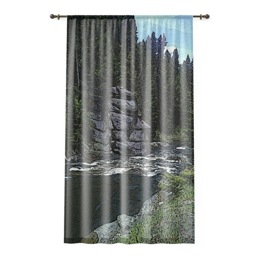Window Curtain ... "I Am Innocent" ... Tricky-Dick Immortalized ... Nixon Rock: Along The River ... Central Idaho, Summer 2020 ... Original Works ...