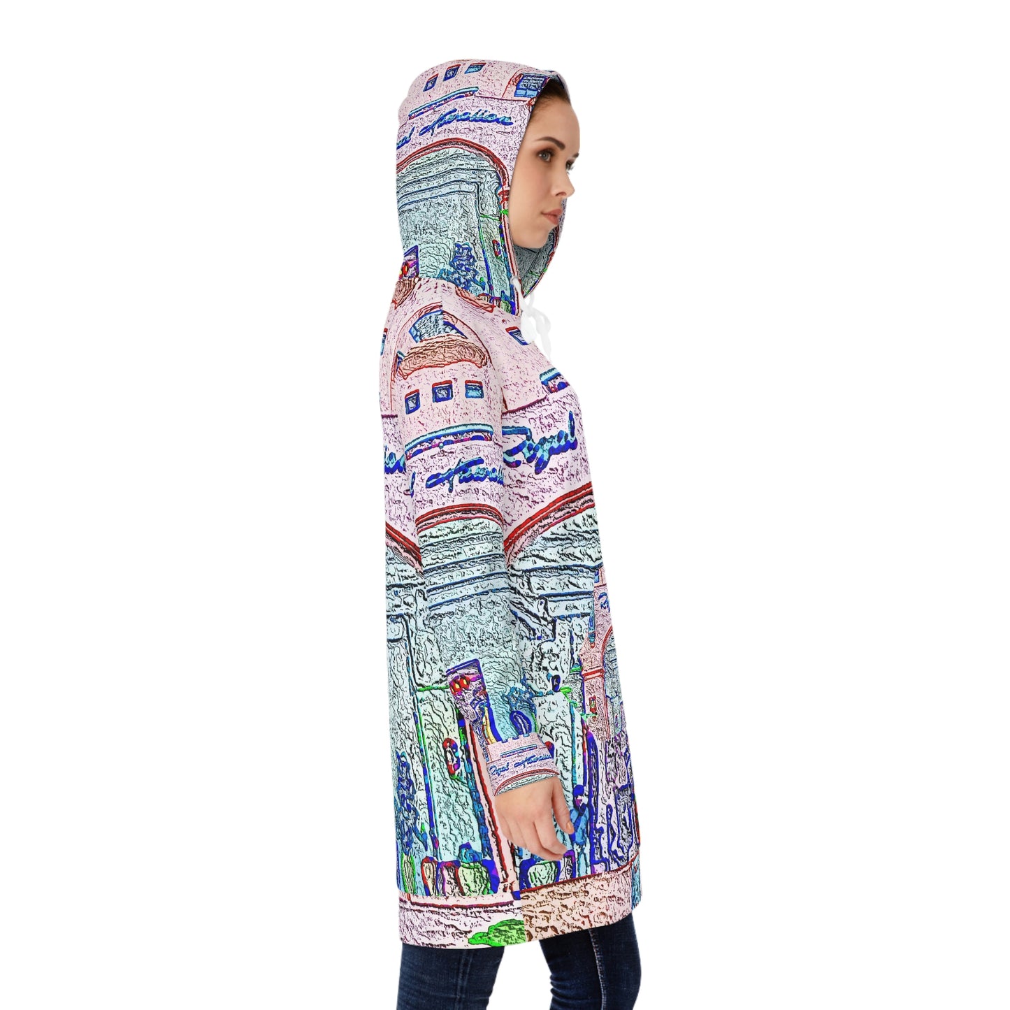 Women's Hoodie Dress (AOP) ... "La Grande Entree" At: 'The Pink Palace' ... The Royal Hawai'ian ... Honolulu, HI ... '27Oct2014' ... Original Works ...
