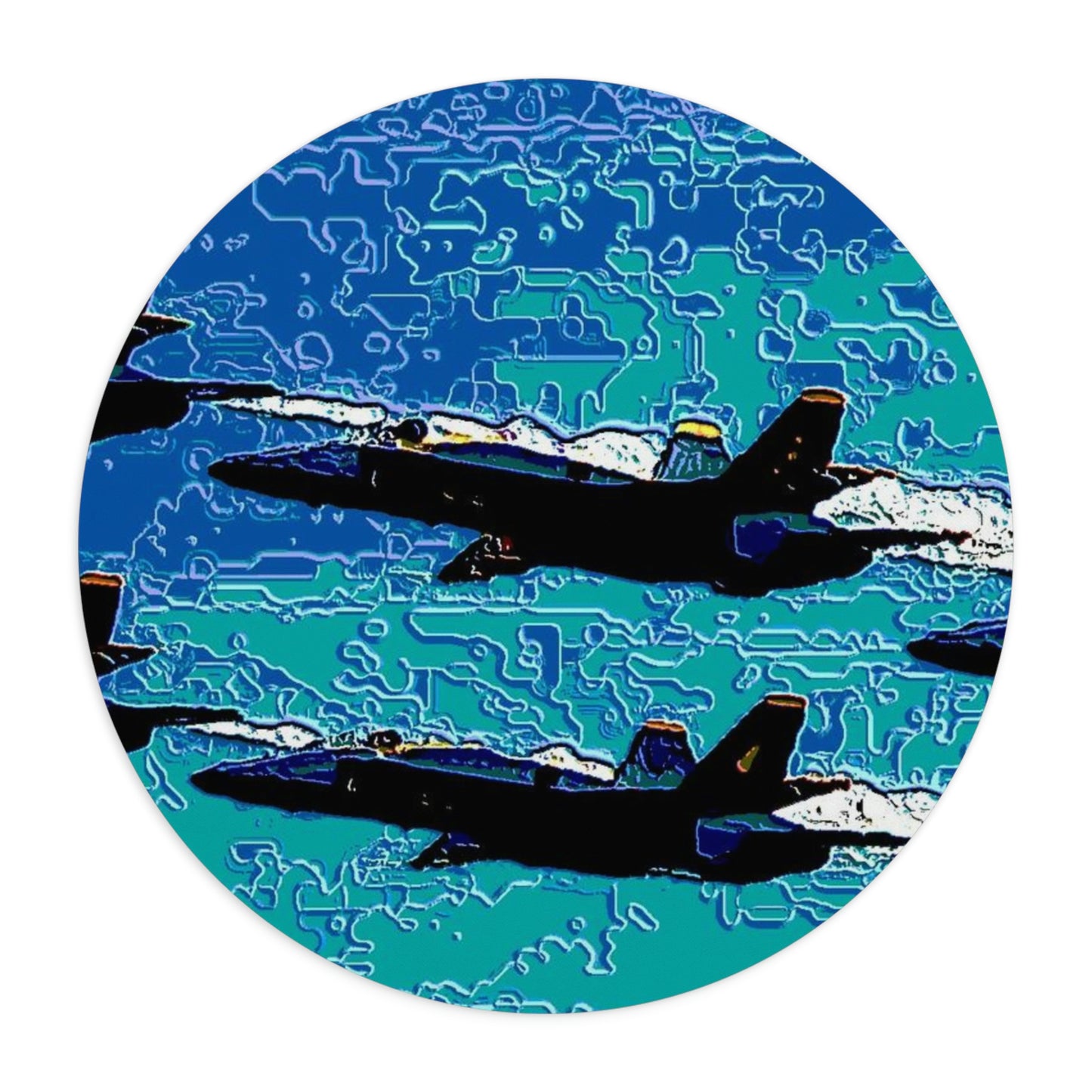Mouse Pad  ... Seattle Seafair ..."Blue Angels Run Over Lake Washington" ... Circa Mid 1980's ... Dr FJ Holt ... Original Works ...