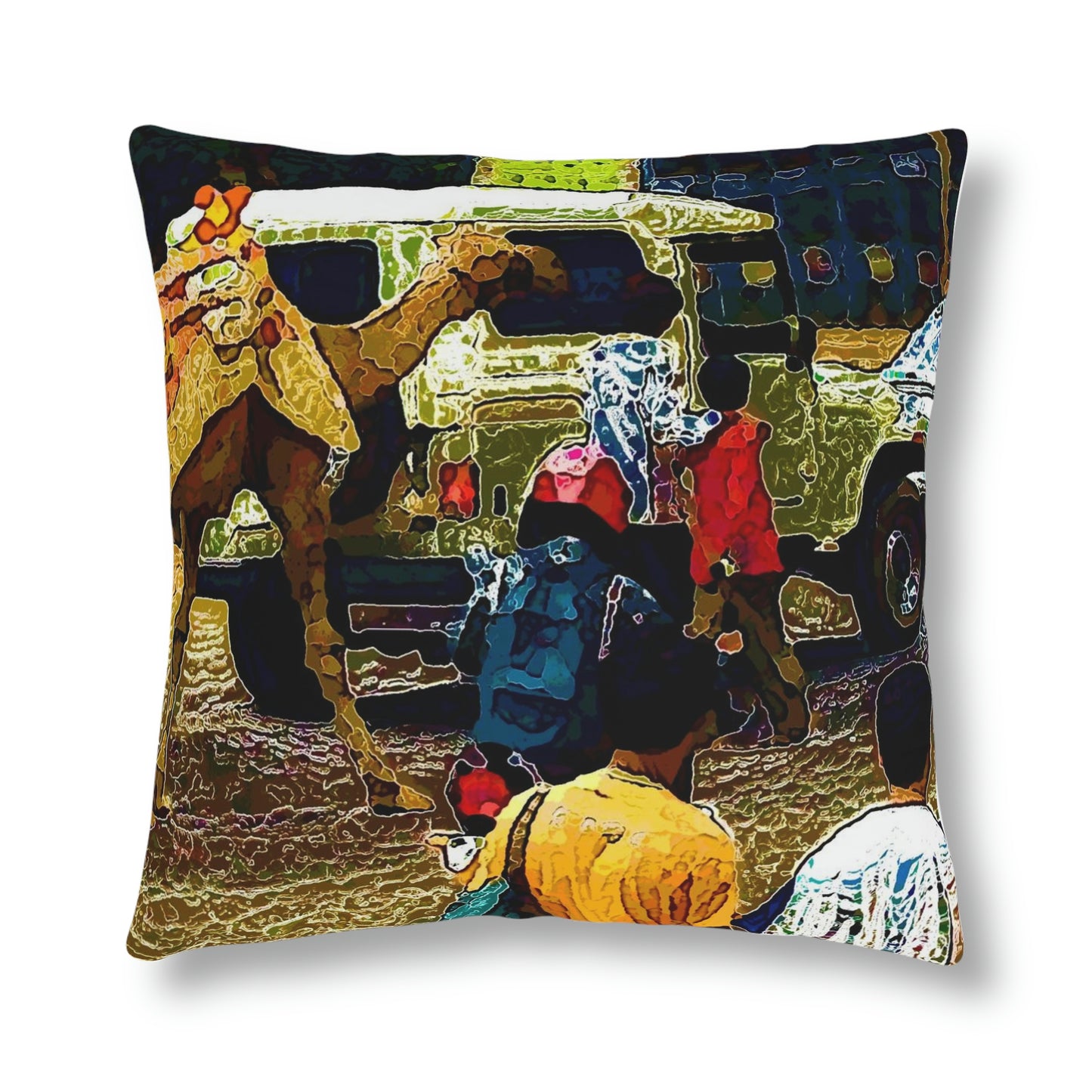 Waterproof Pillows ... "Truckin'-Up-To-Buffalo ... 'Oops - Wrong Country' ... Truckin'-Up-To-New Delll -'E' ... " ... (Delhi, India) ... 5July2007. Original Works ...