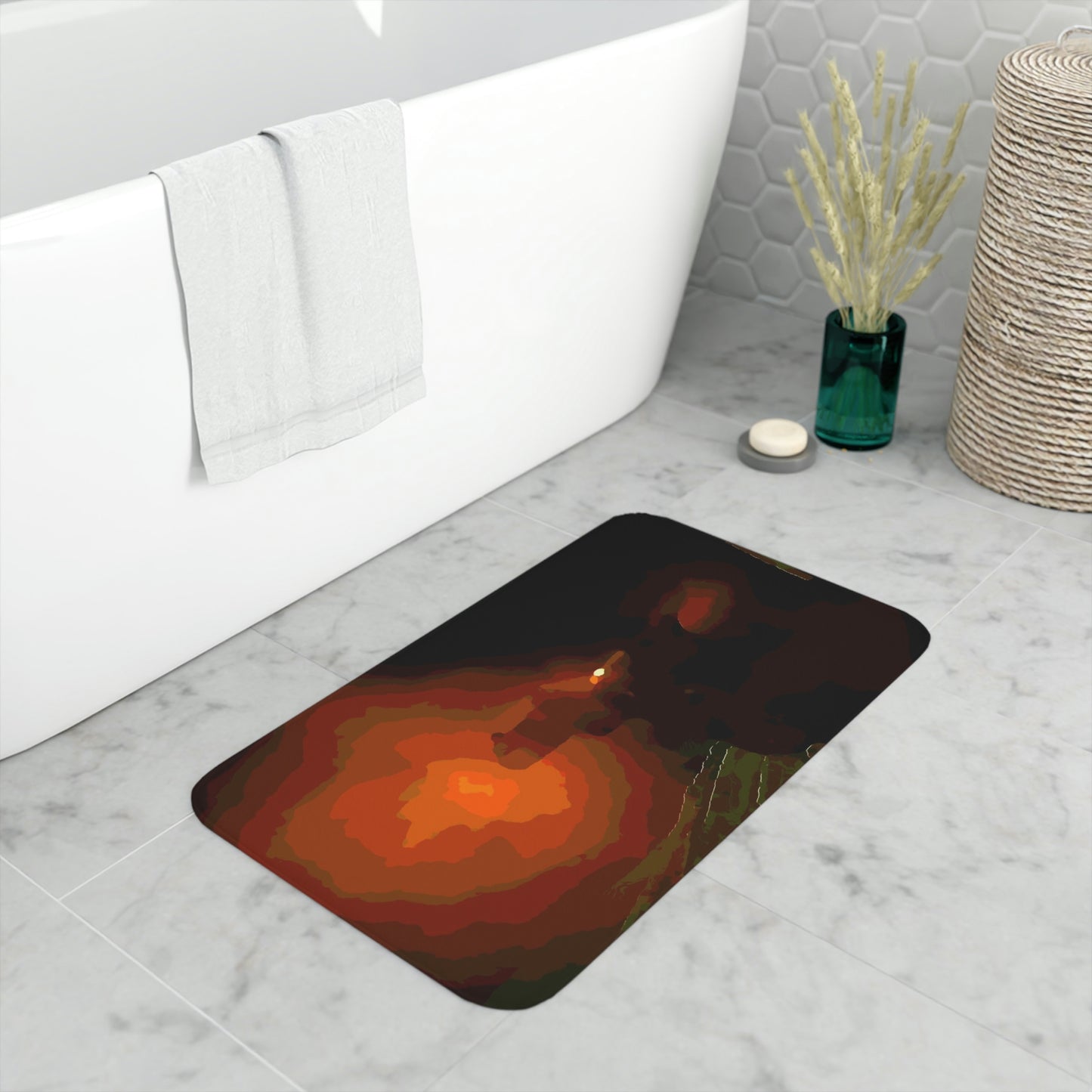 Memory Foam Bath Mat ... Ruger .357 Magnum Early-Morning-Target-Practice ... 'Circa April 2022' ... Original Works ...