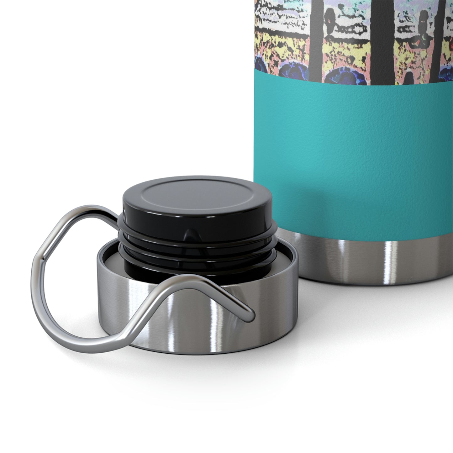 Copper Vacuum Insulated Bottle, 22oz ... "A Beautiful Beach Amongst The Palms" ... The Outrigger Waikiki, Honolulu, Oahu ... Original Works ...
