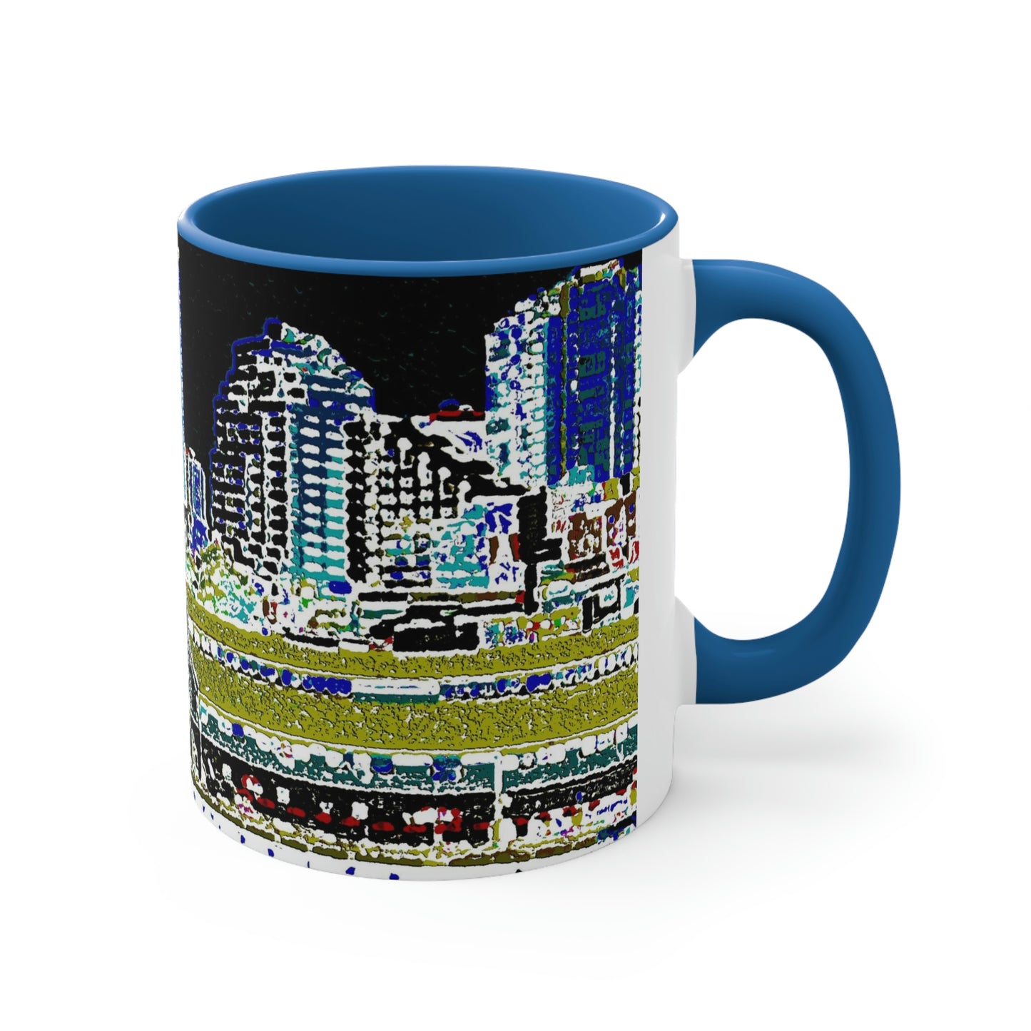 Accent Coffee Mug, 11oz ... That Classic Wheel ... 'Seattle's Wheel' ... & An Old Classic Waterside Vendors ...  'Family Archives' ... Original Works ...