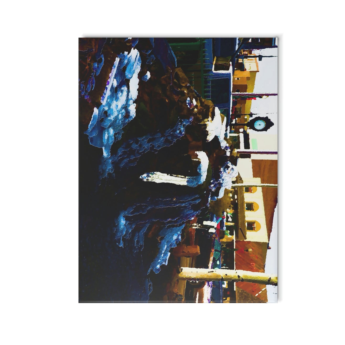 Ceramic Photo Tile ...  "Ice & Water Sculpted" ... Downtown Grangeville, Idaho ... Adjacent To Irwin Pharmacy ... 5Jan23 ... Original Works ...