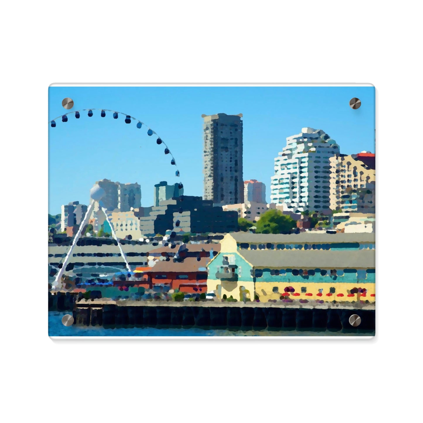 Acrylic Wall Art Panels ... That Classic Wheel ... 'Seattle's Wheel' ... & Old Classic Waterside Vendors ...  'Family Archives' ... Original Works ...