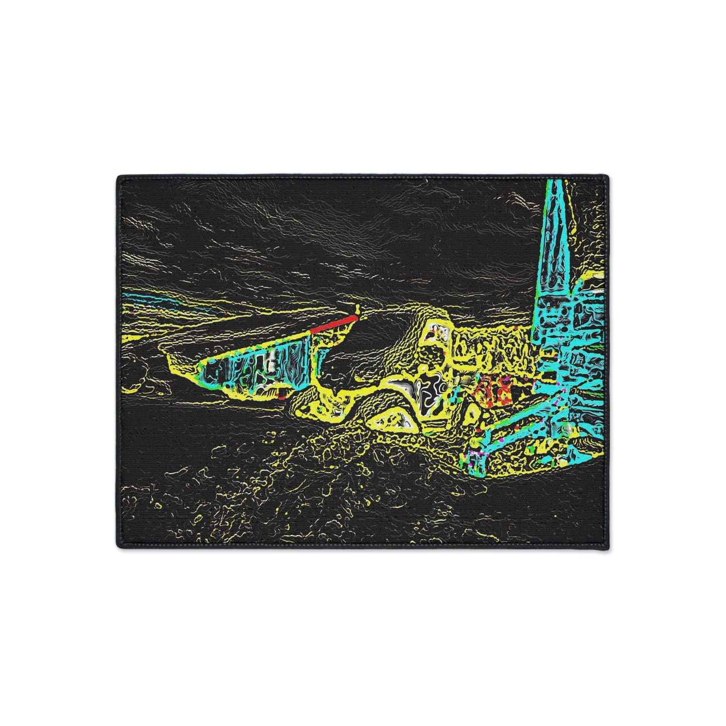 Heavy Duty Floor Mat ... "Snow Vehicle In Snow Storm At-Rest" ... Circa 12Mar23 ... Central Idaho ... 18-Hours Rendering Time: Original Works ...