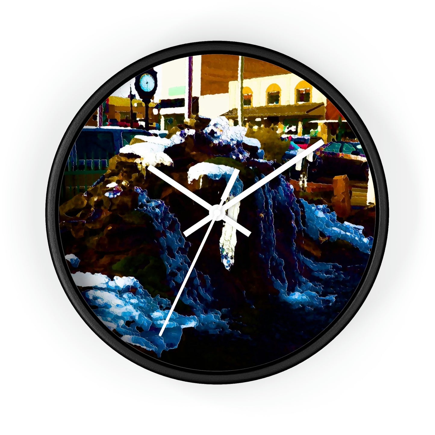 Wall clock ...  "Ice & Water Sculpted" ... Downtown Grangeville, Idaho ... Adjacent To Irwin Pharmacy ... 5Jan23 ... Original Works ...