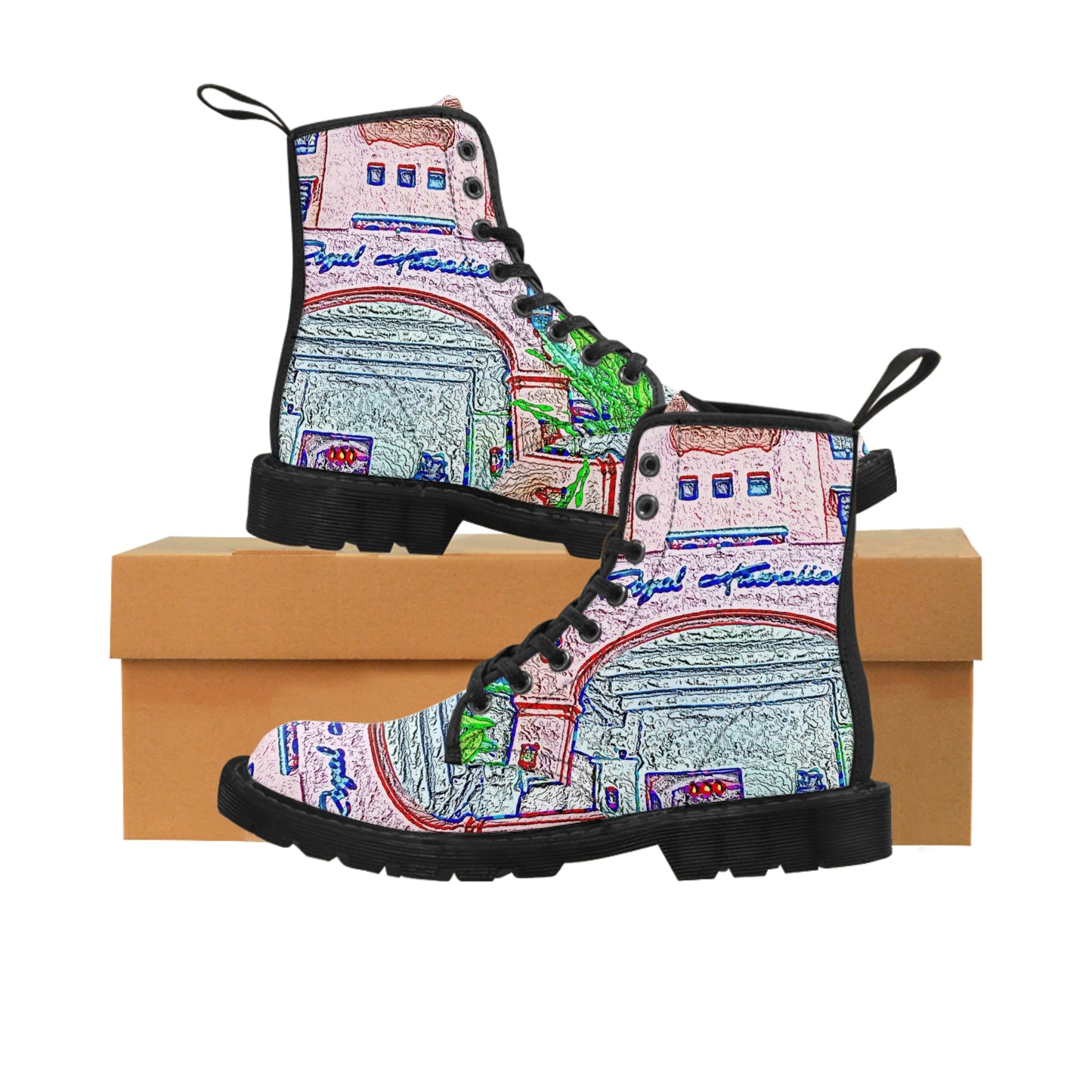 Men's Canvas Boots ... "La Grande Entree" At: 'The Pink Palace' ... The Royal Hawai'ian ... Honolulu, HI ... '27Oct2014' ... Original Works ...