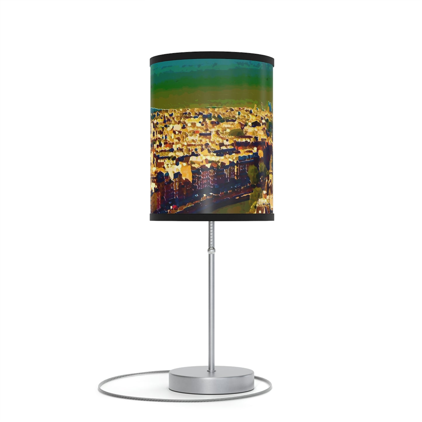Lamp on a Stand, US|CA plug ... Au Paris ... "Along The River Seine" ... Barbara Joan Bonnel-Holt: 1972 ... Original Works ...