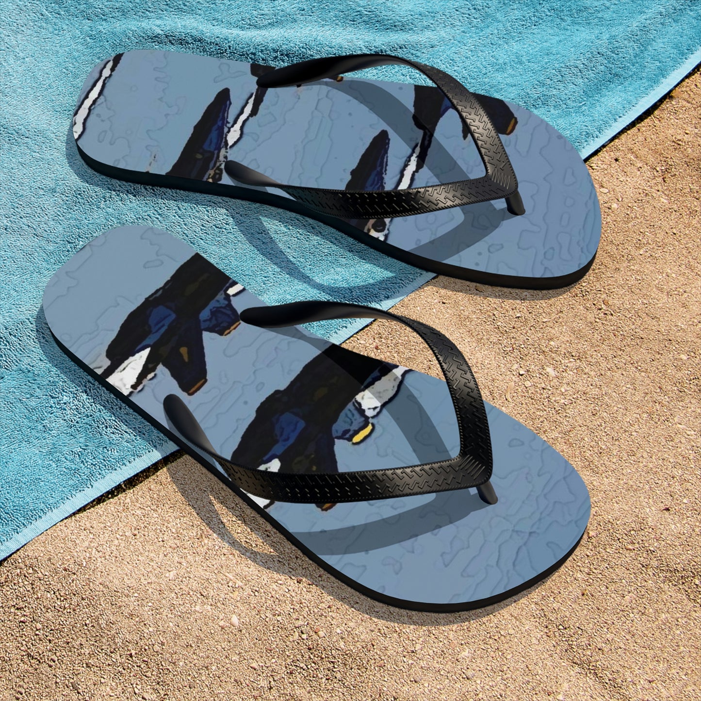 Unisex Flip-Flops ... Seattle Seafair ..."Blue Angels Run Over Lake Washington" ... Circa Mid 1980's ... Dr FJ Holt ... Original Works ...