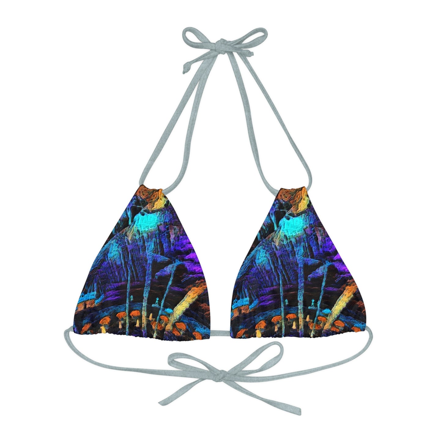 Strappy Triangle Bikini Top (AOP) ... "The Royal Hawai'ian: Waikiki Beach_Beach" ... Honolulu, HI ... Ocotber 2014 (Halloween) ... Original Works ...