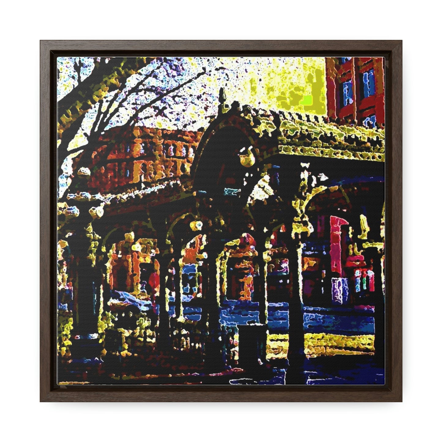 Gallery Canvas Wraps, Square Frame ... A Very Fine Place To Meet ... To Catch The Bus ... 'To Find A Friend' .. Just-To-Hangout ... Dr FJHolt Base Photo ... Original Works ...